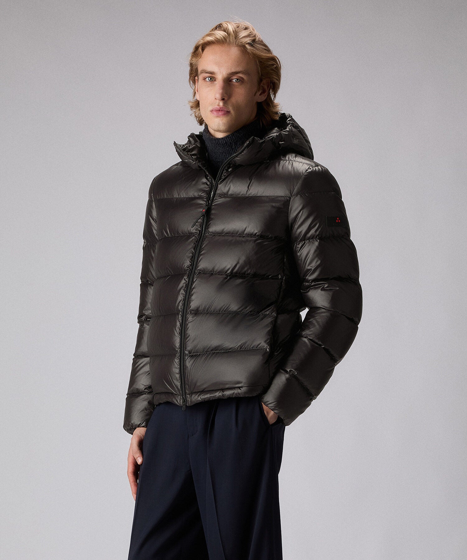 Piumino in Nylon Lucido / Nero