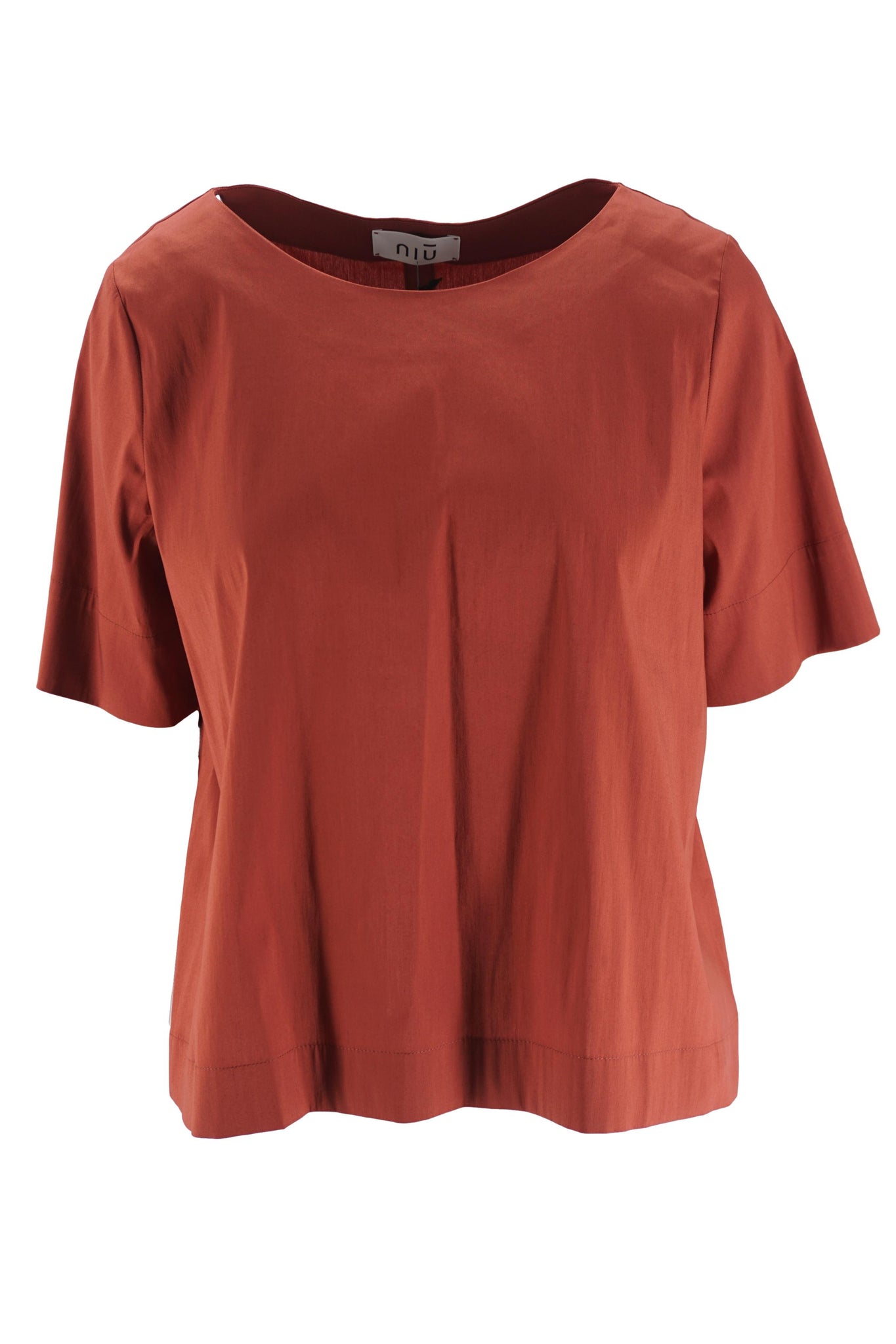 Camicia Modello a Scatoletta in Cotone / Bordeaux - Ideal Moda