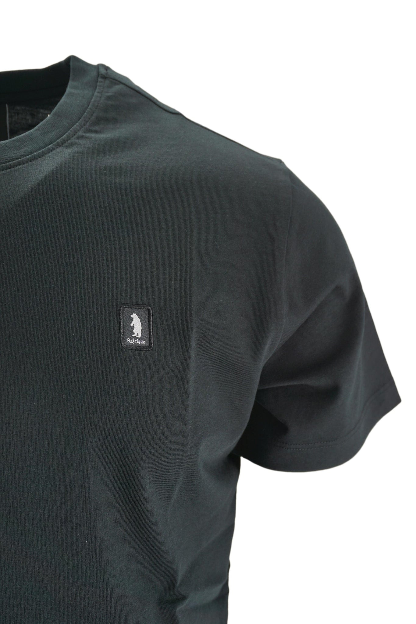 T-Shirt Girocollo con Logo / Nero - Ideal Moda