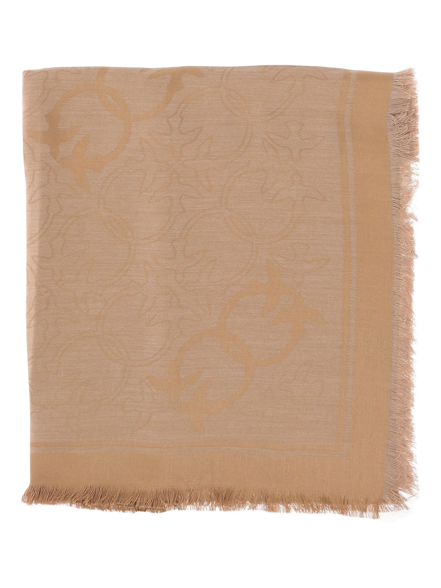 Sciarpa con Frange / Beige - Ideal Moda
