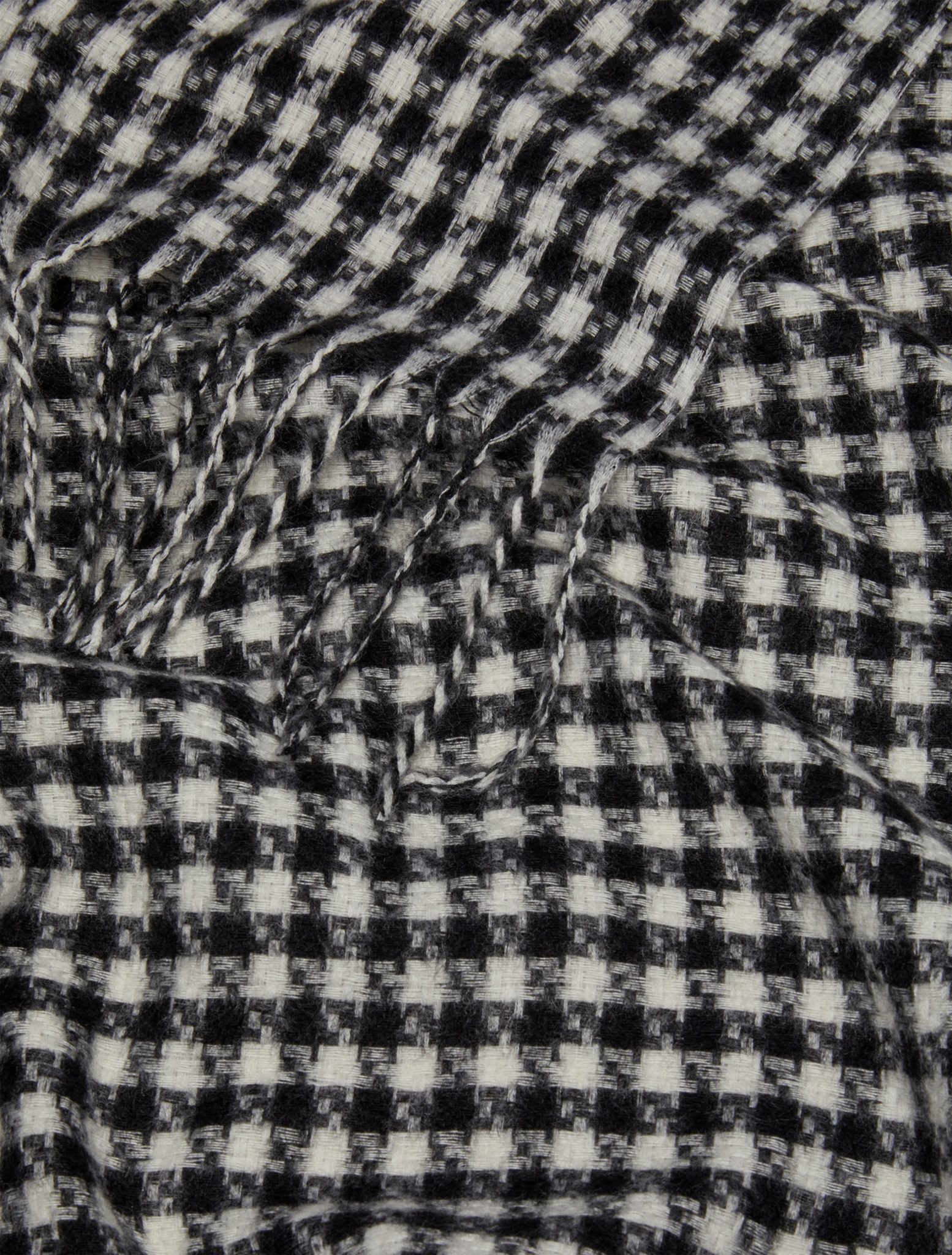 Sciarpa con Fantasia Pied De Poule / Nero - Ideal Moda
