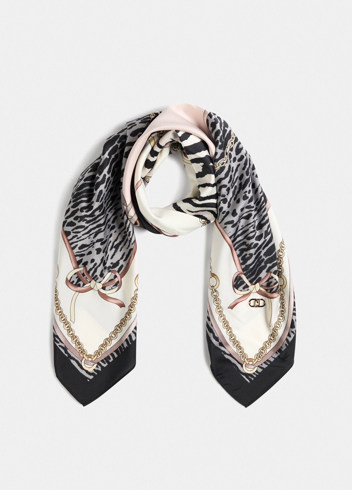 Foulard Stampato / Nero - Ideal Moda
