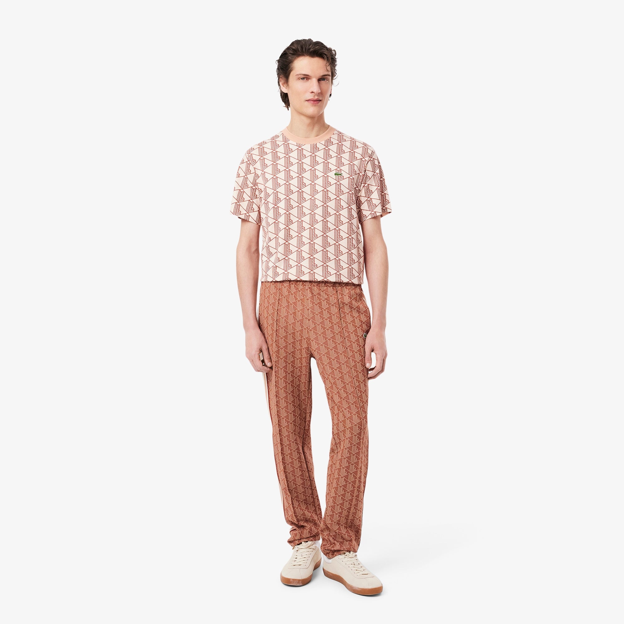 Pantalone in Tuta con Monogramma / Arancione - Ideal Moda