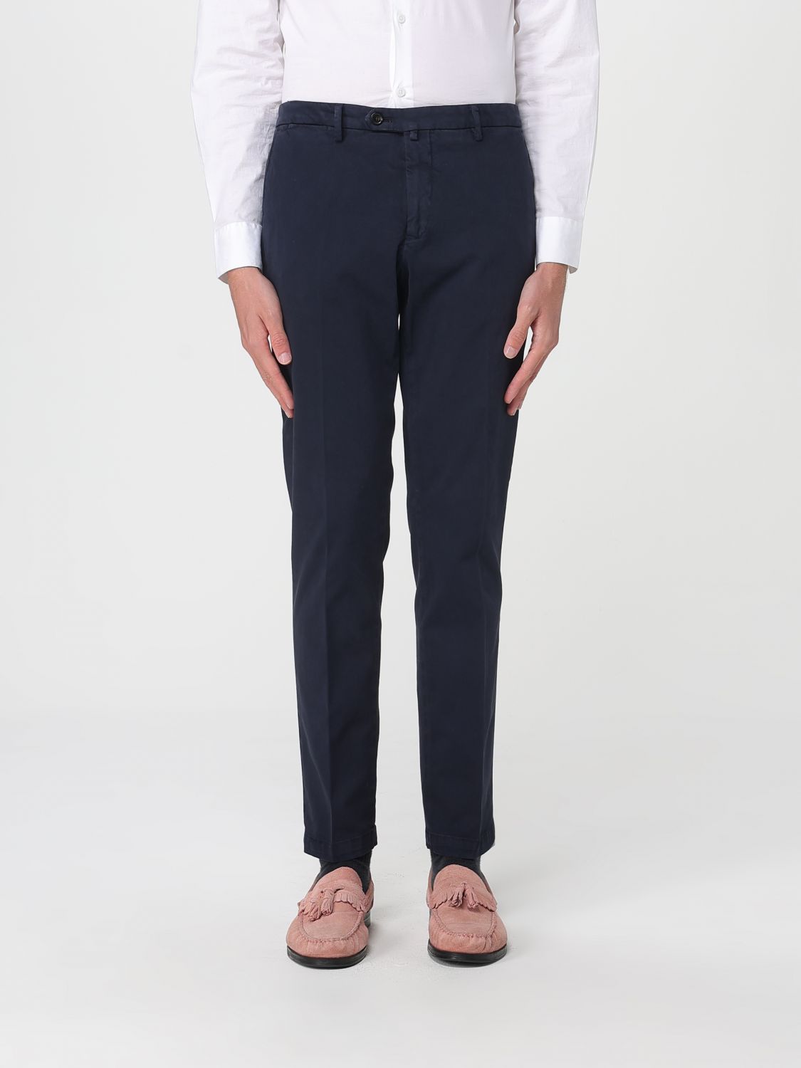 Pantalone in Cotone Slim Fit / Blu - Ideal Moda