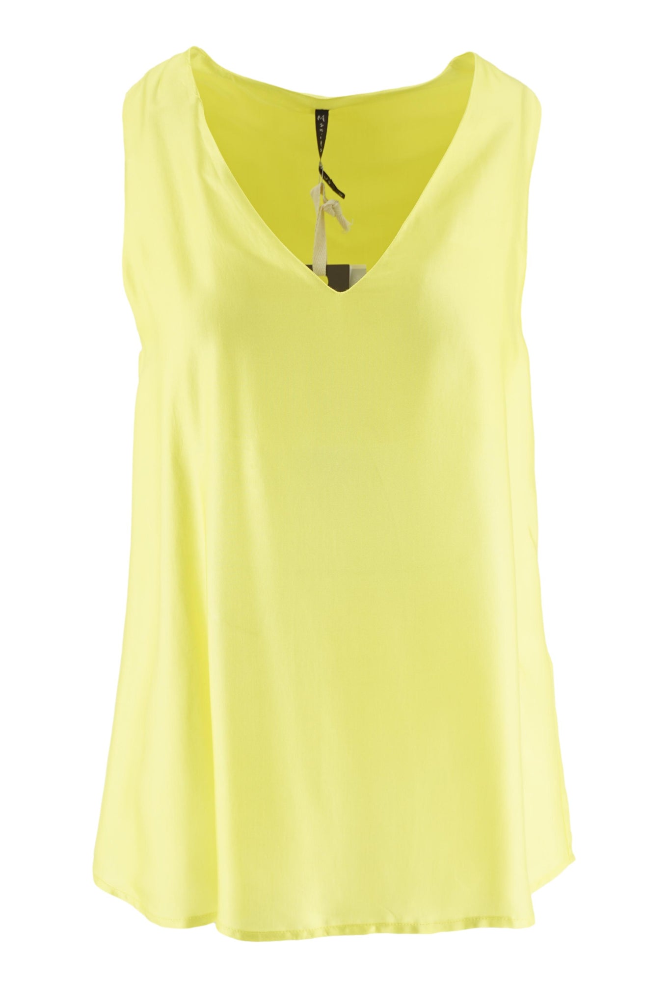 Top in Viscosa con Scollo a V / Giallo - Ideal Moda