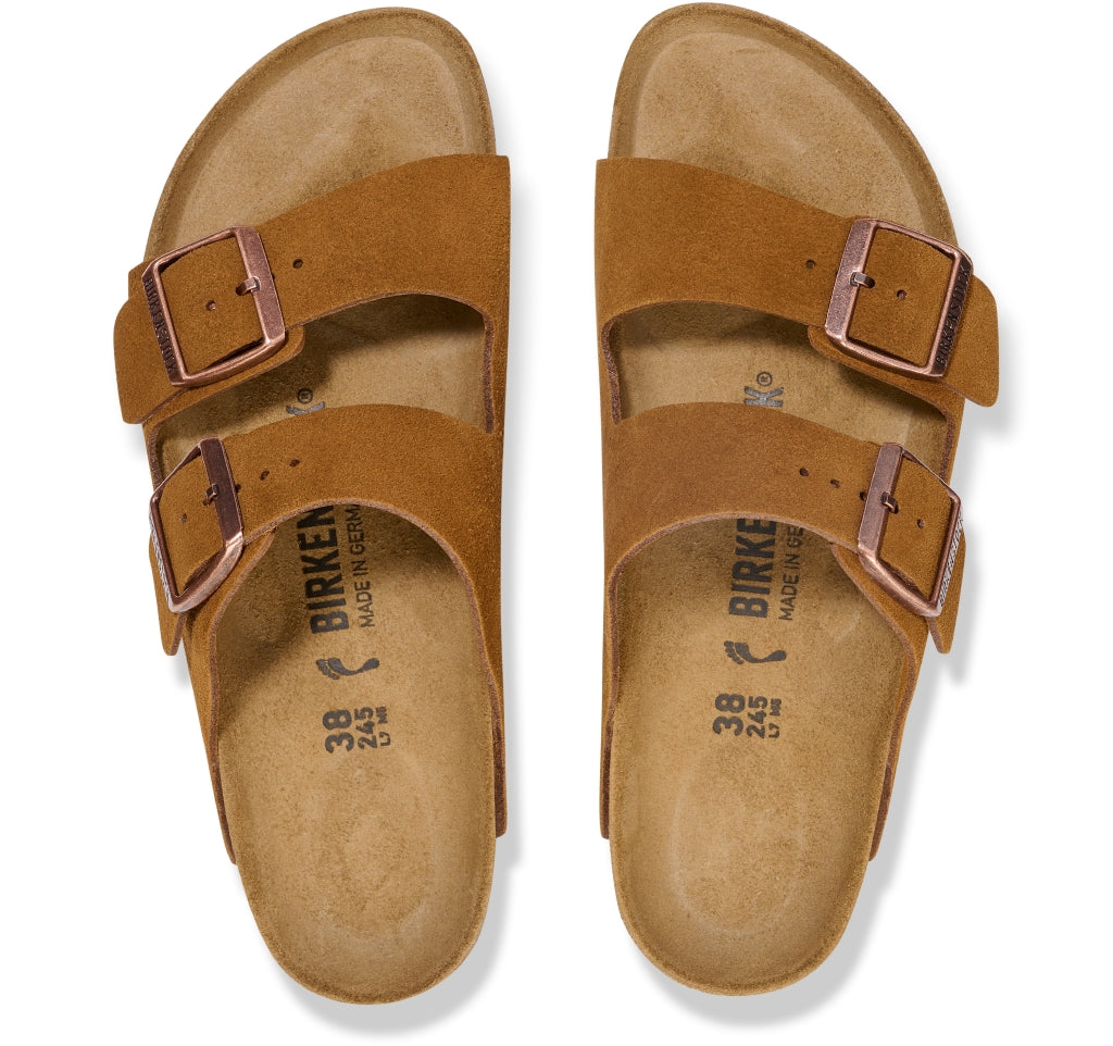 Sandalo Arizona in Suede / Marrone