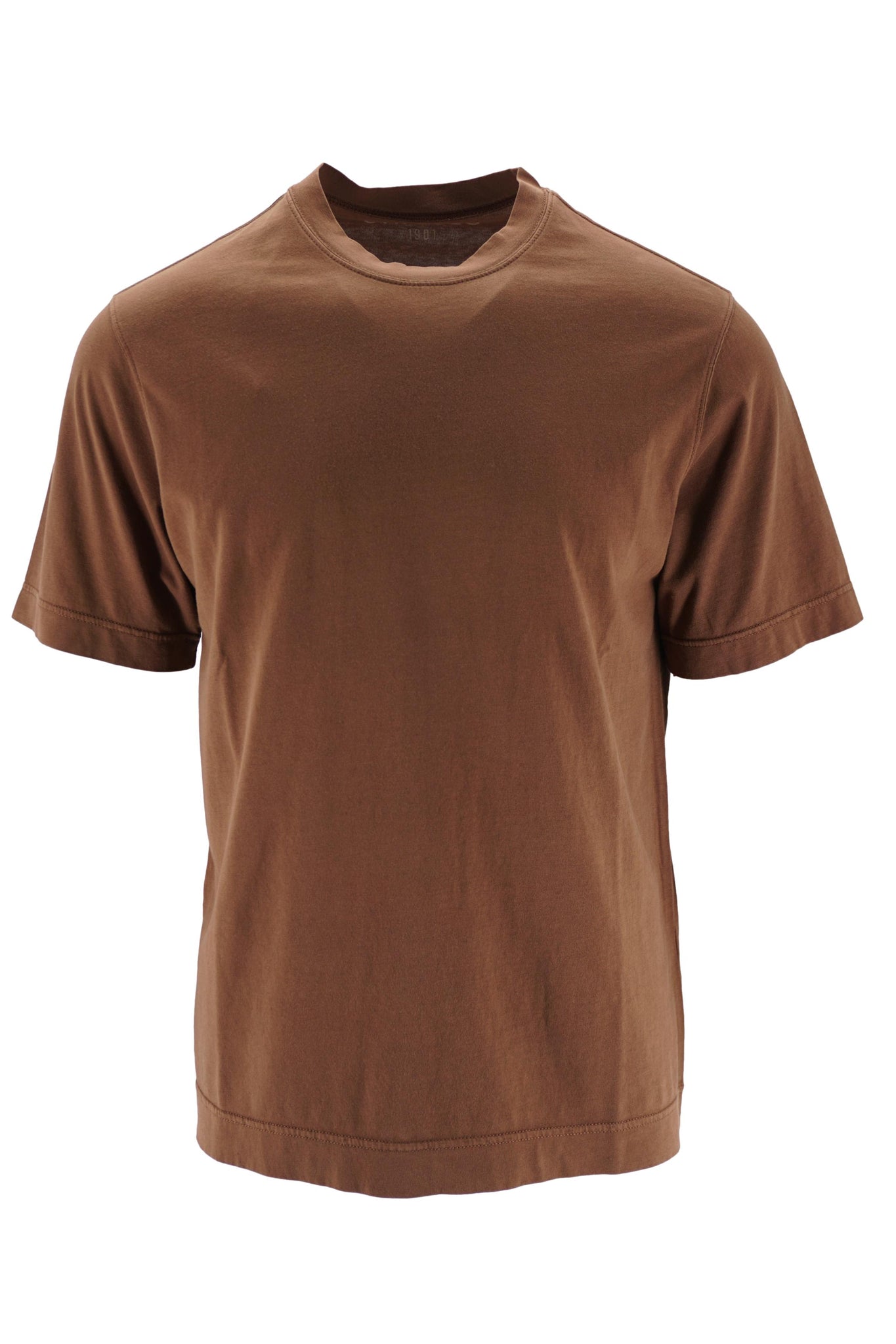T-Shirt in Jersey di Puro Cotone / Marrone - Ideal Moda