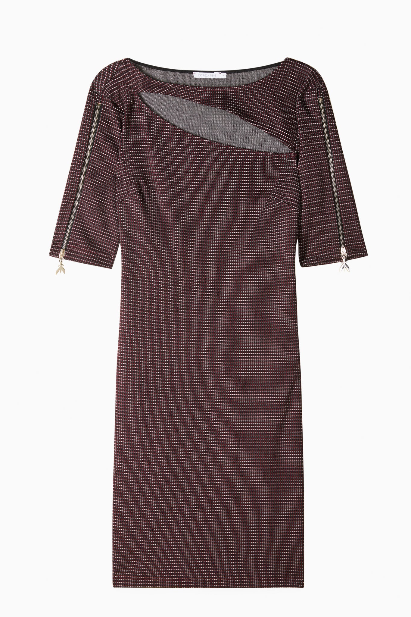 Abito in Viscosa con Fantasia / Bordeaux - Ideal Moda