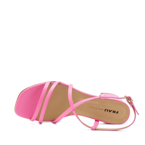 Sandalo con Fascette in Pelle / Rosa - Ideal Moda