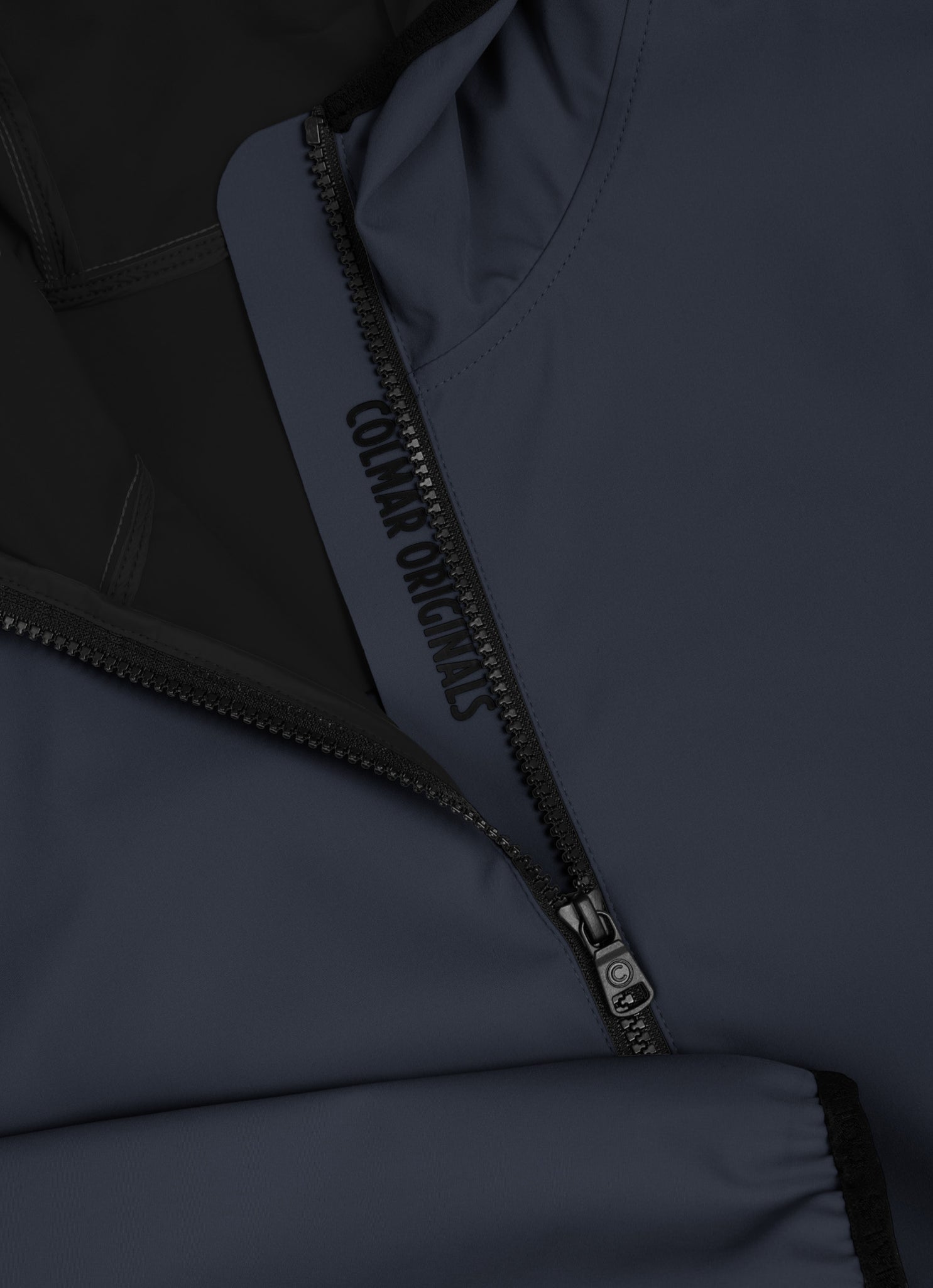 Giacca in Softshell con Cappuccio / Blu - Ideal Moda