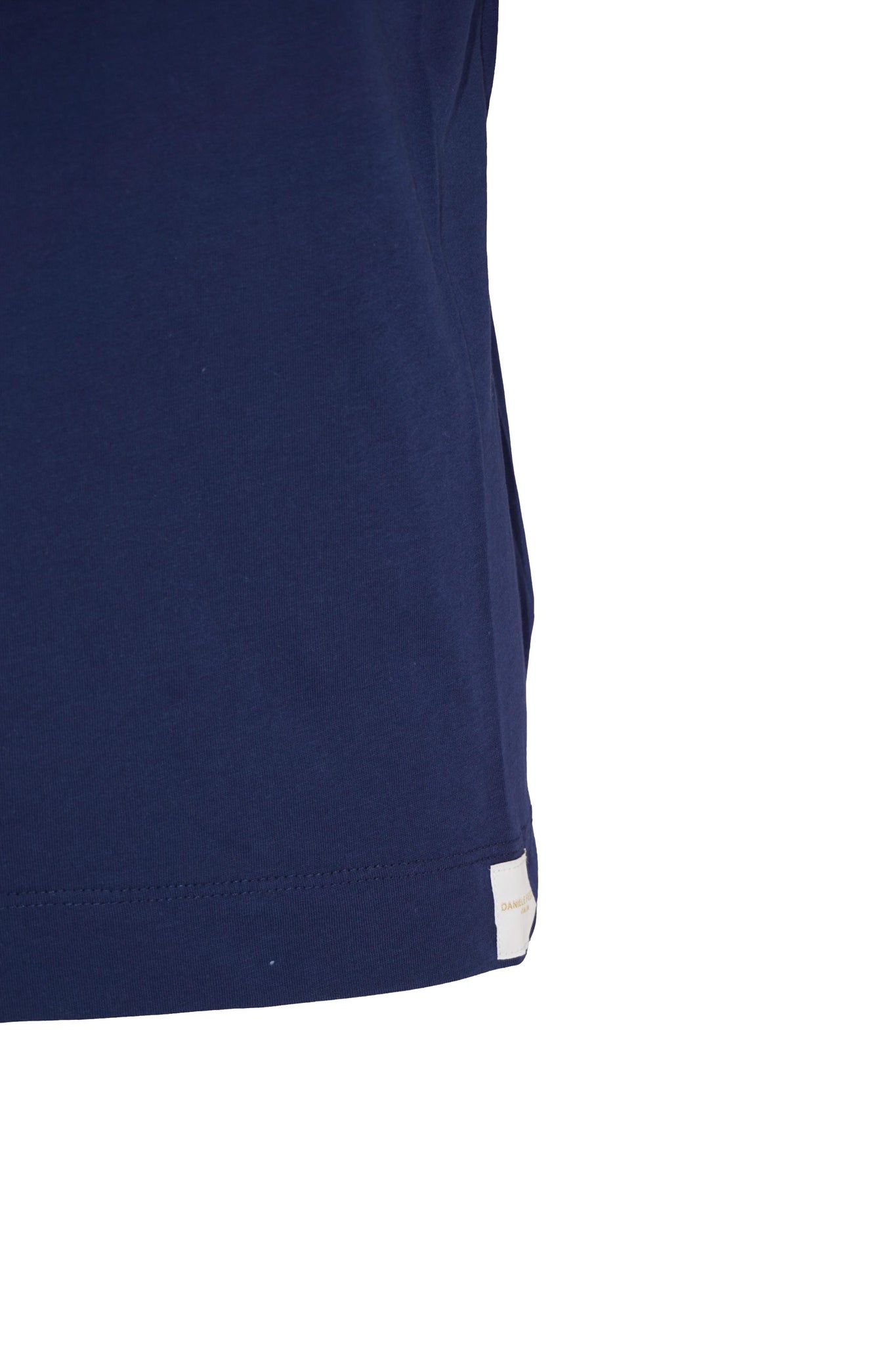 T-Shirt Girocollo in Cotone / Blu - Ideal Moda