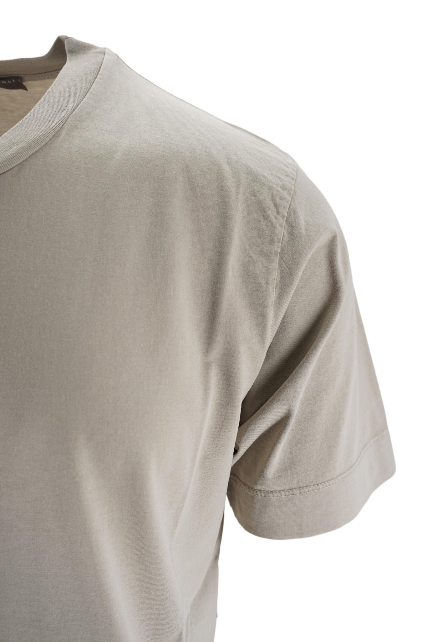 T-Shirt Girocollo in Cotone / Grigio - Ideal Moda