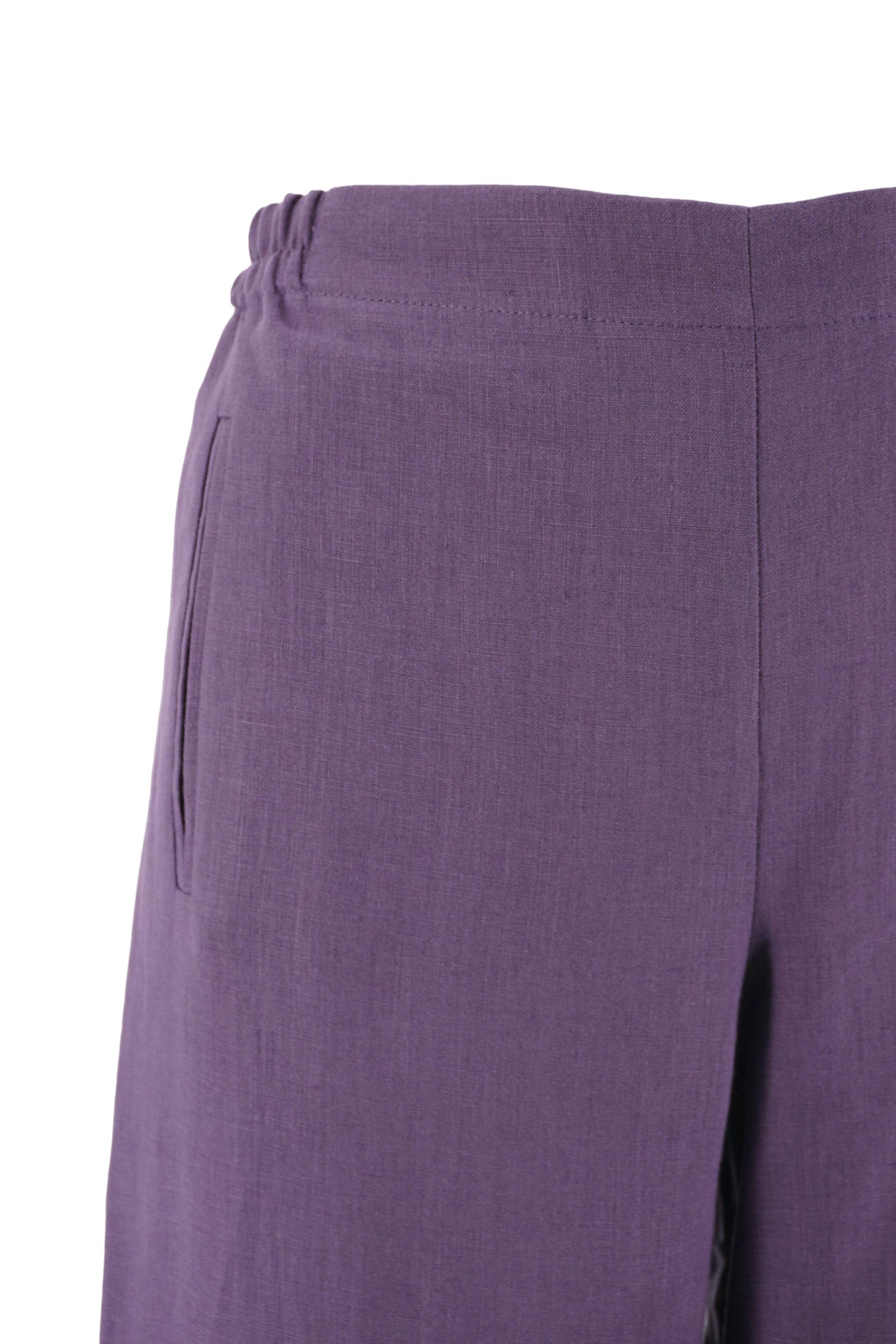 Pantalone in Lino / Viola - Ideal Moda
