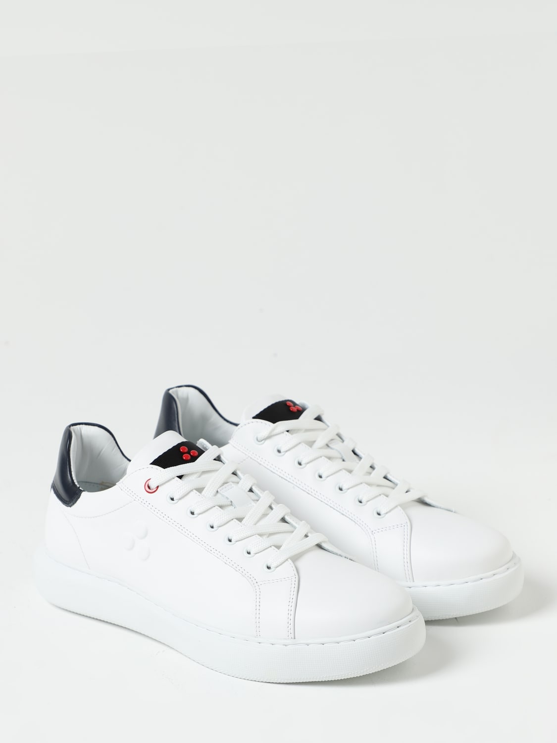 Sneaker in Pelle con Logo / Bianco