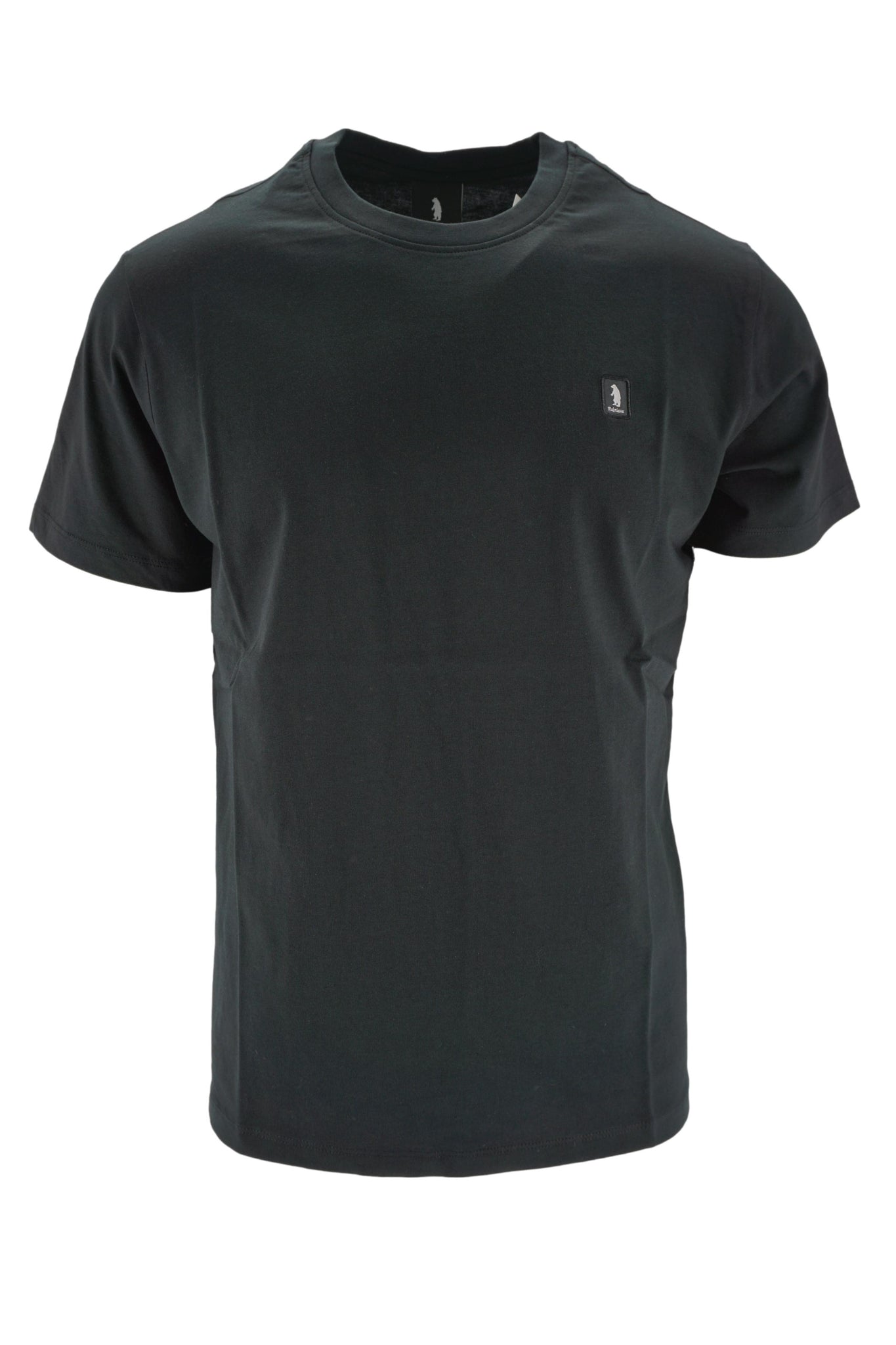T-Shirt Girocollo con Logo / Nero - Ideal Moda