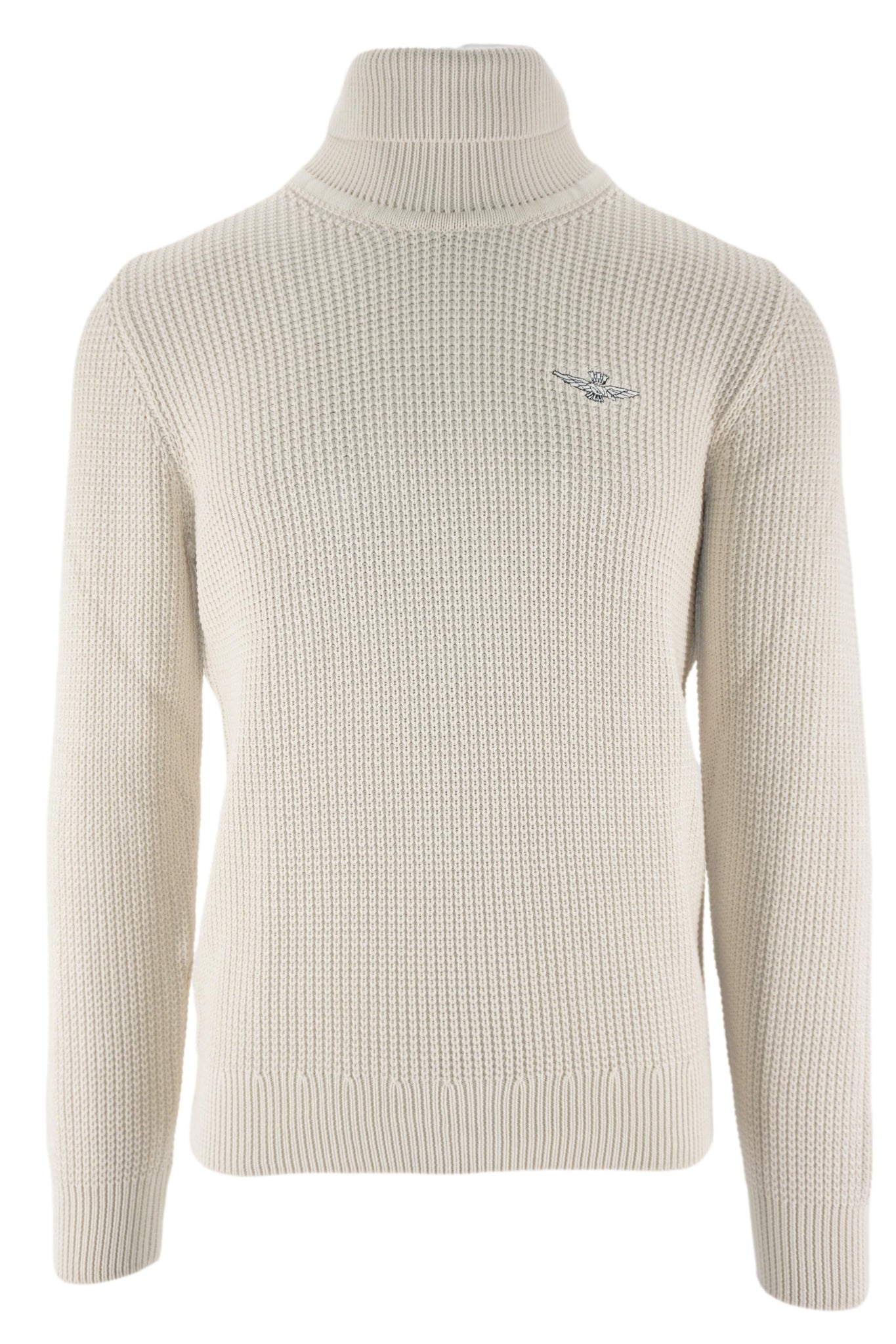 Maglia Dolcevita con Logo Ricamato / Grigio - Ideal Moda