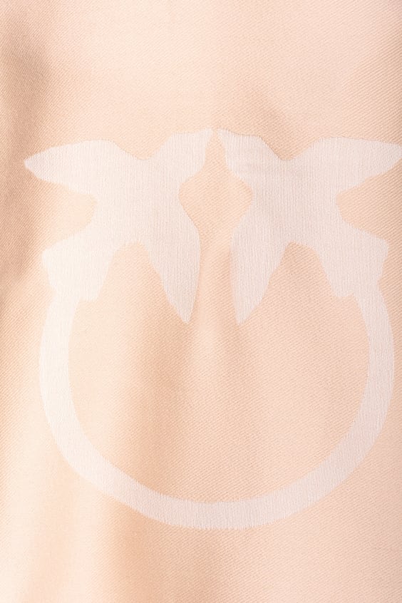 Sciarpa con Maxi Logo / Beige - Ideal Moda