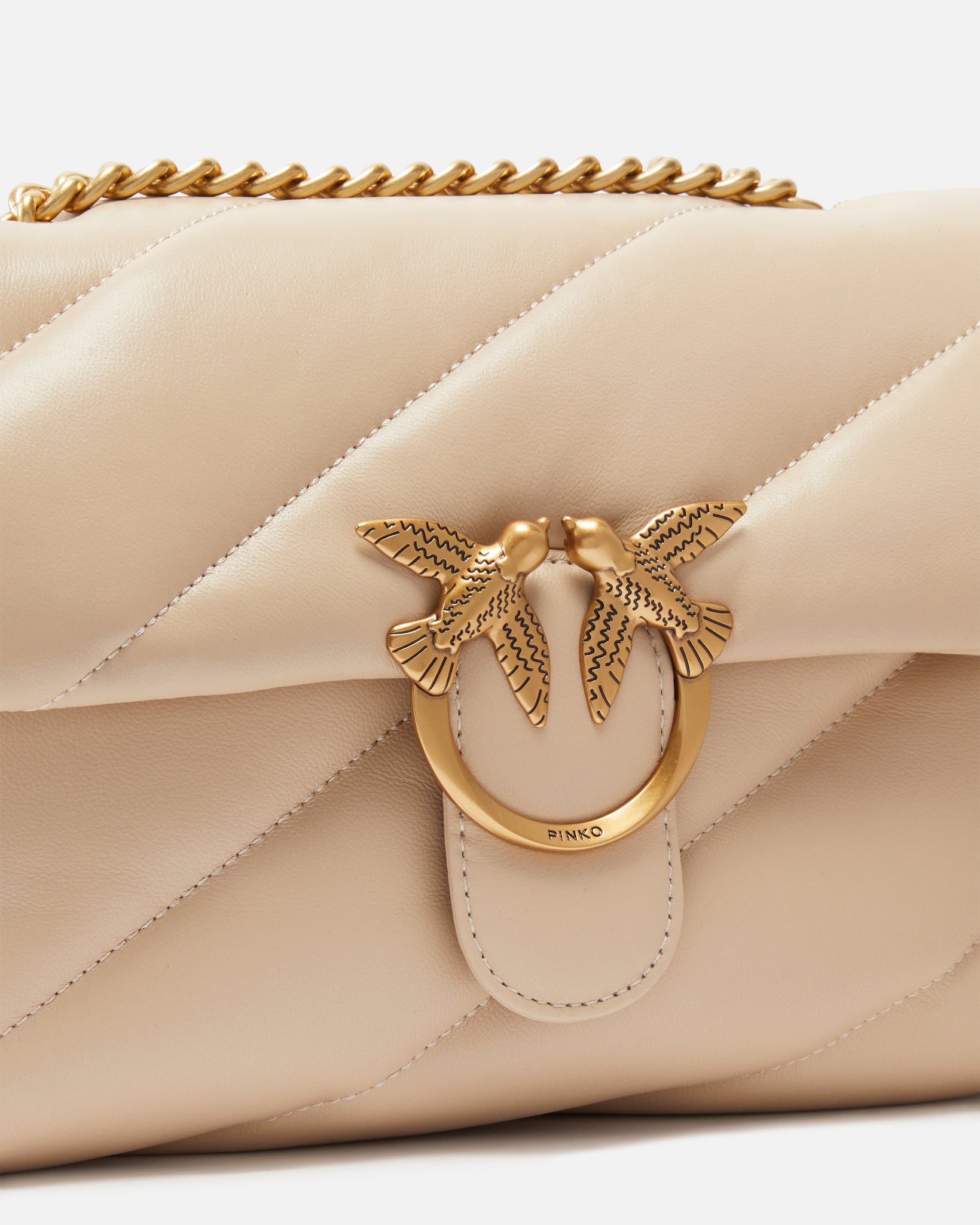 Borsa Classic Love Puff Maxi Quilt / Beige - Ideal Moda
