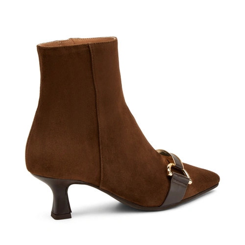 Stivaletto in Pelle Scamosciata / Marrone - Ideal Moda