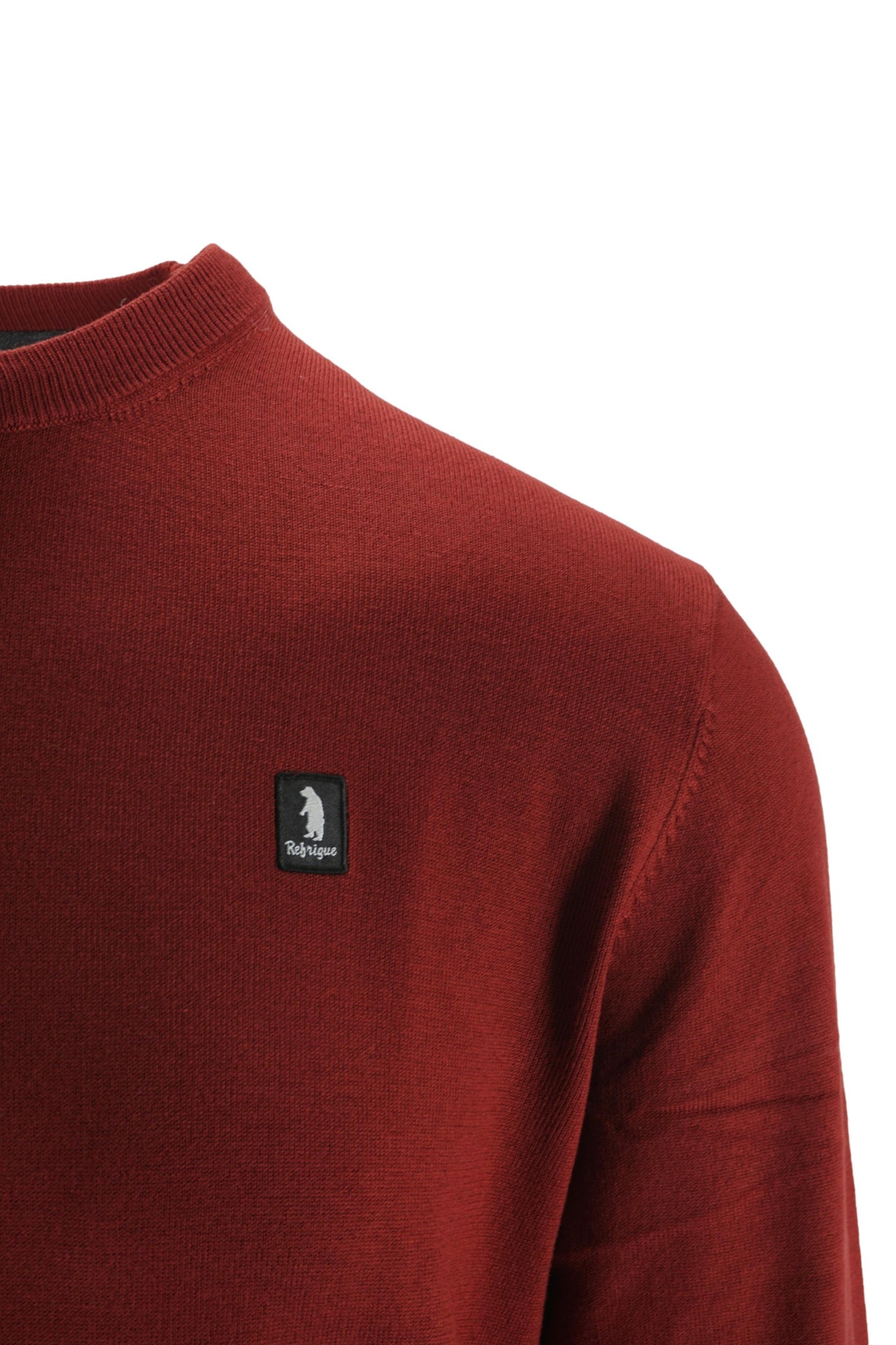 Maglia Girocollo con Logo / Bordeaux - Ideal Moda