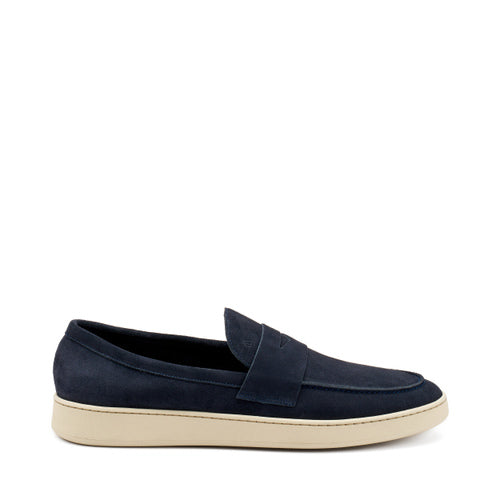 Slip-On in Suede / Blu - Ideal Moda