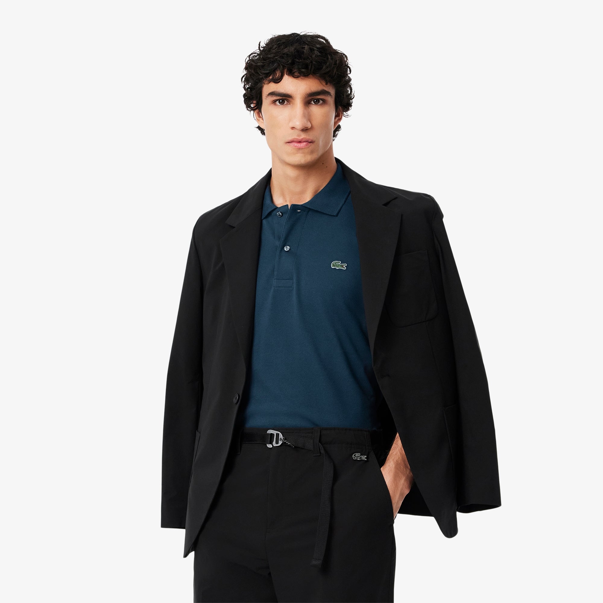 Polo 12.12 con Logo Lacoste / Petrolio - Ideal Moda
