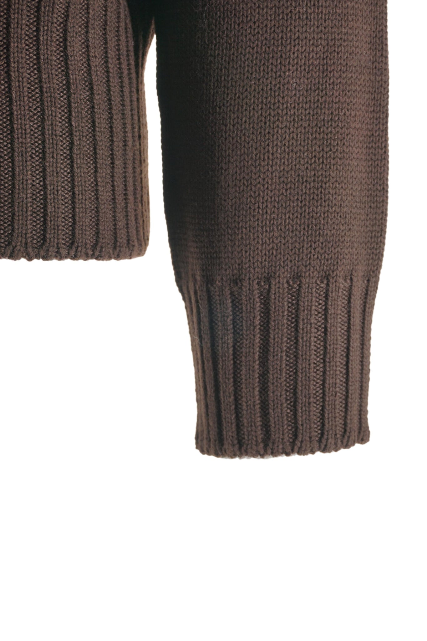 Maglia Girocollo in Misto Lana / Marrone - Ideal Moda