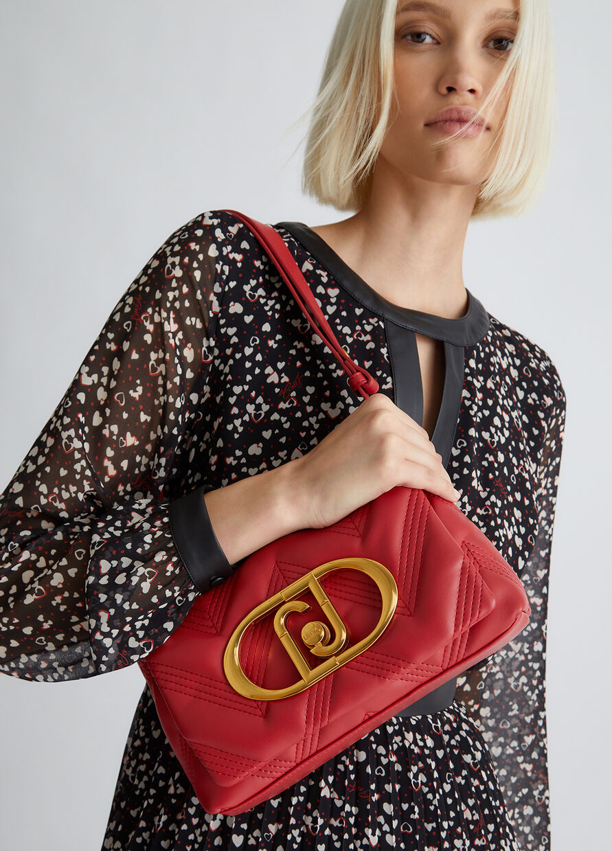 Borsa a Tracolla con Logo / Rosso - Ideal Moda
