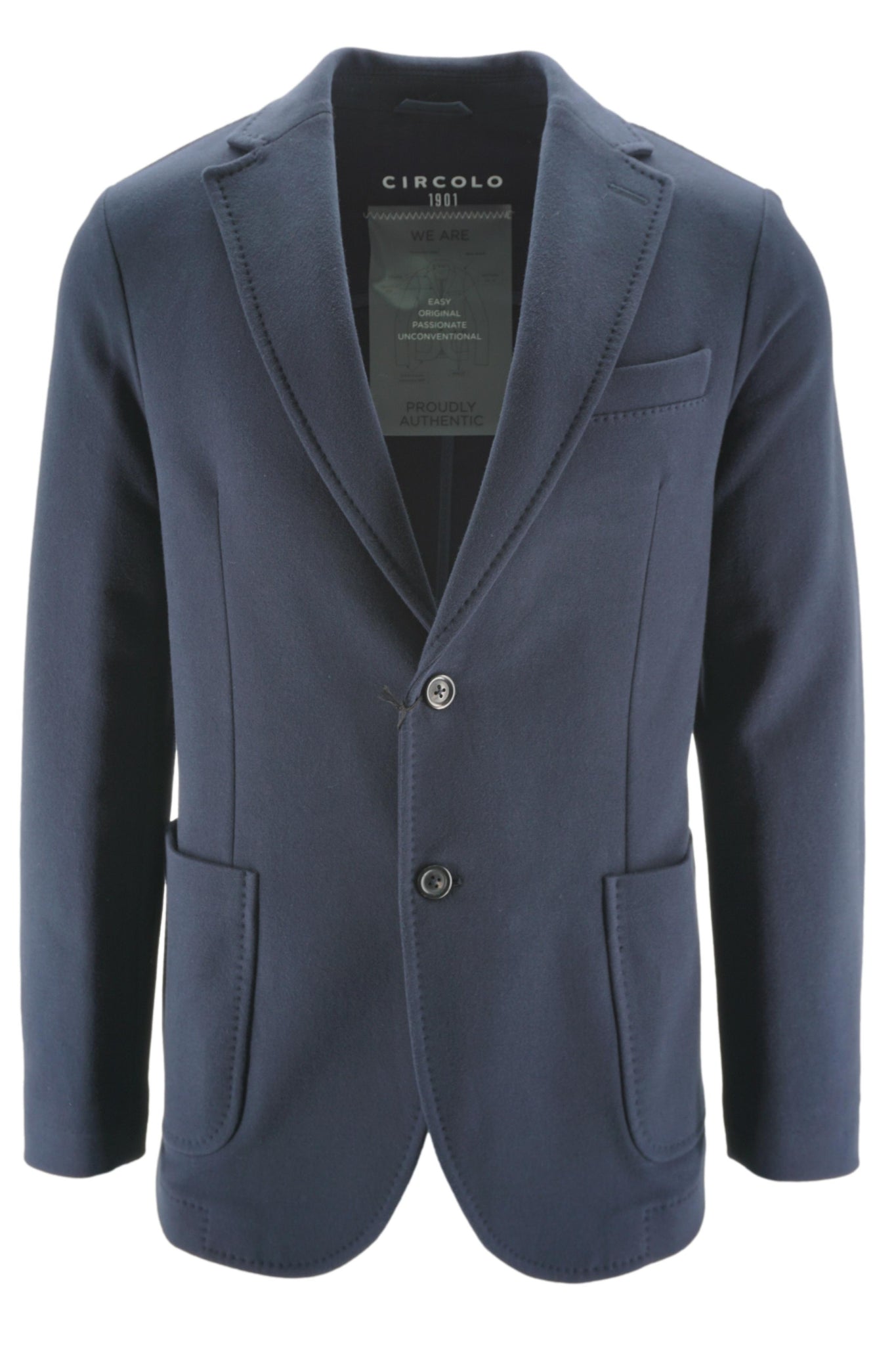 Giacca Basica in Felpa Blu