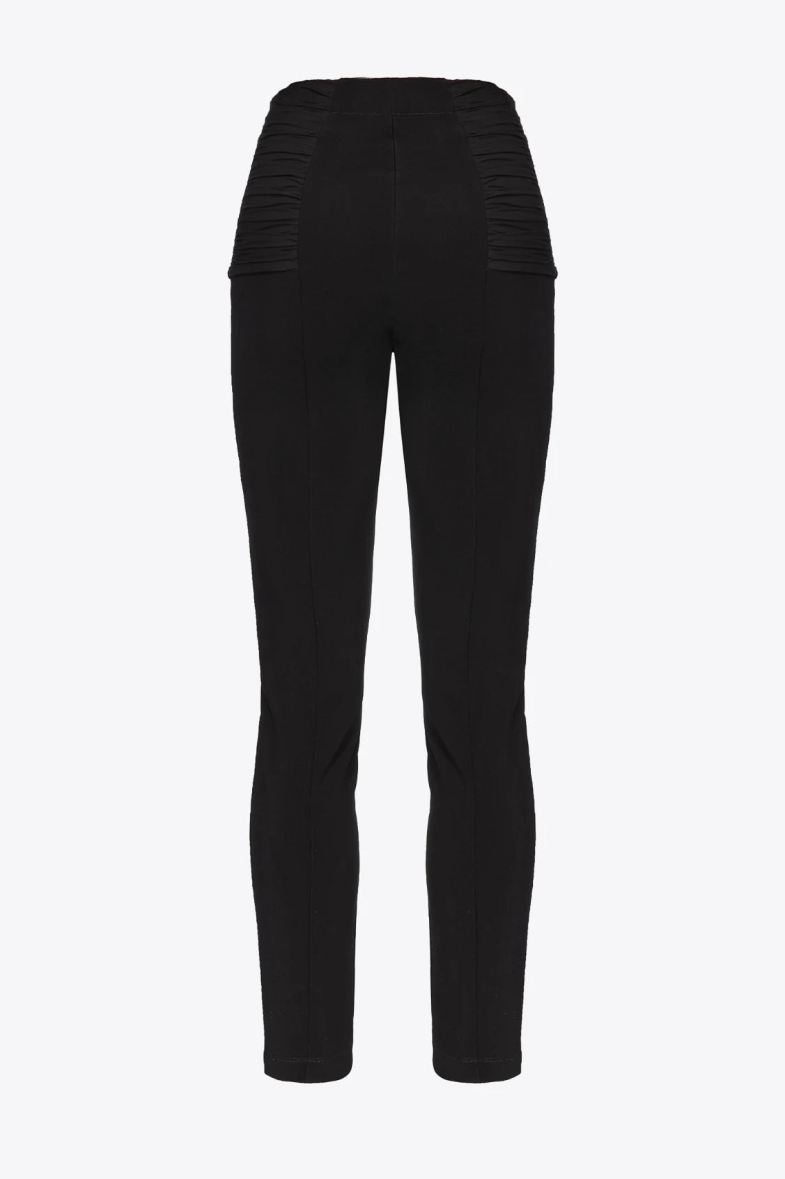 Pantalone Aderente con Zip / Nero - Ideal Moda