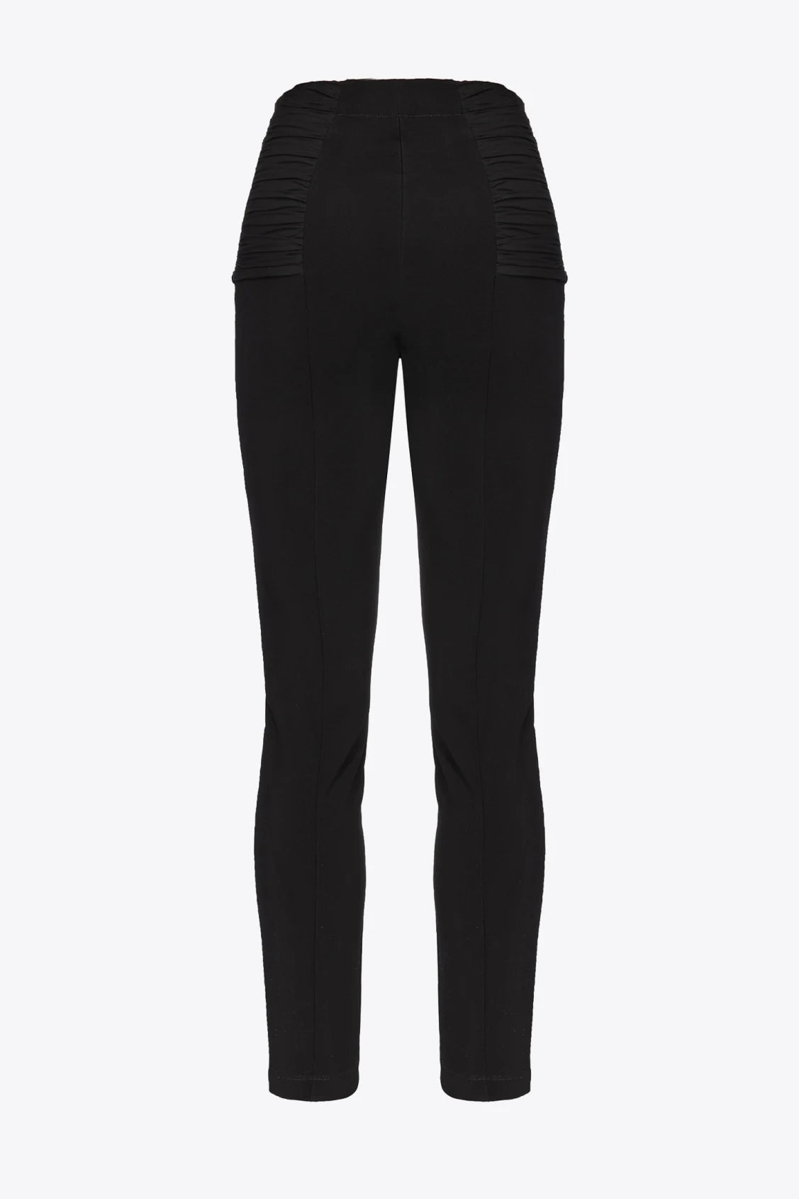 Pantalone Aderente con Zip / Nero - Ideal Moda