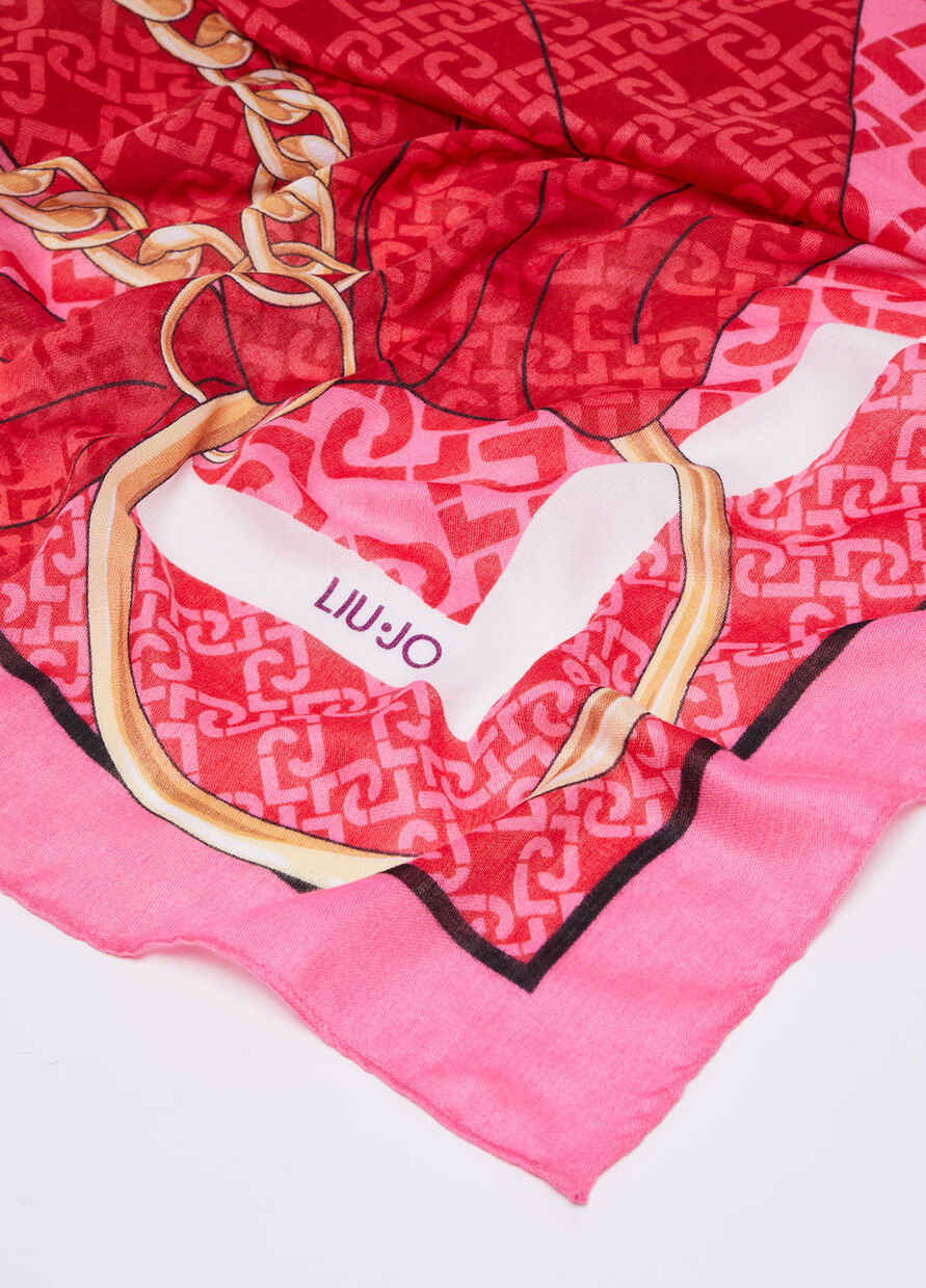 Foulard con Stampa / Rosa - Ideal Moda