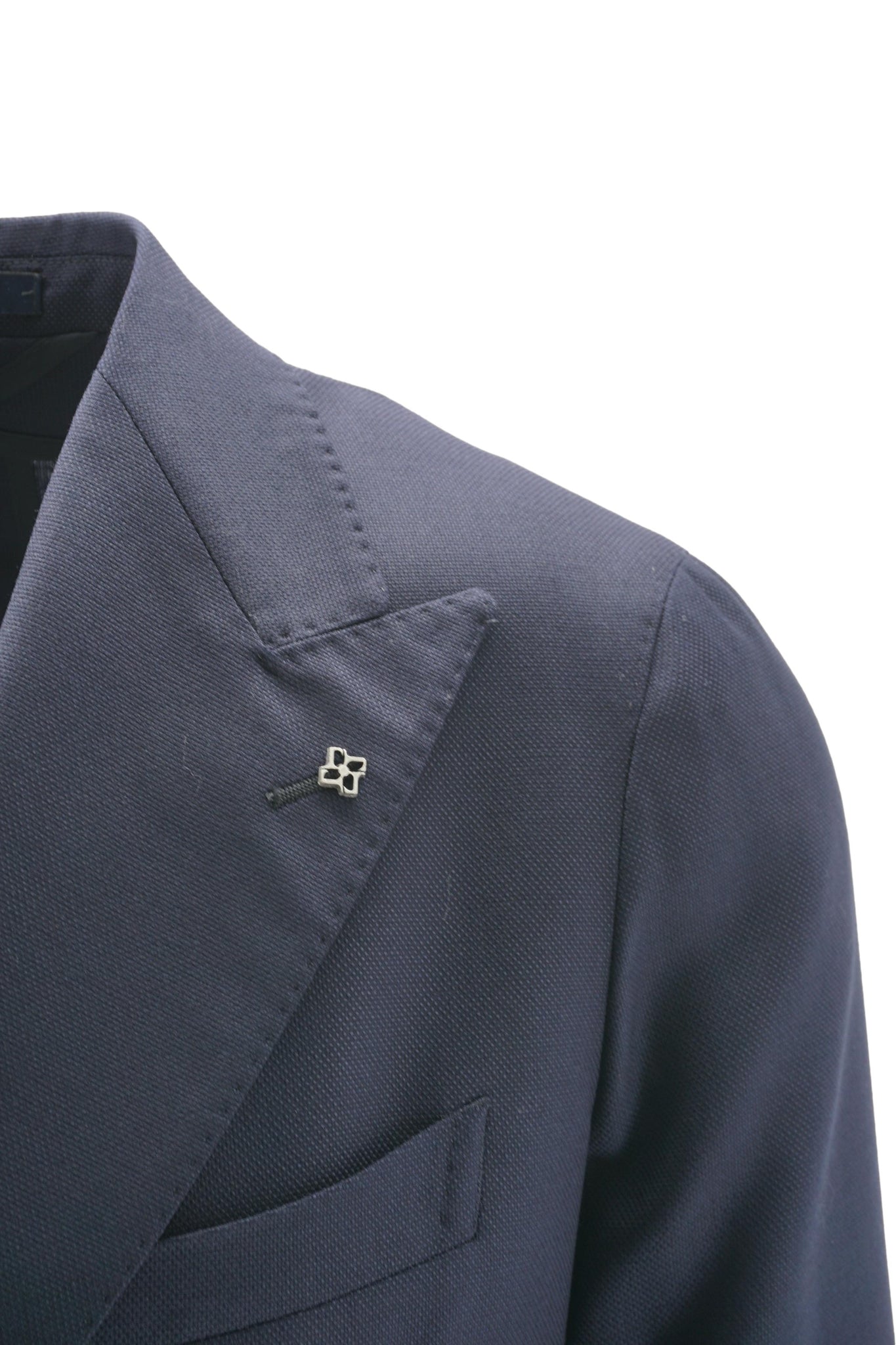Giacca Doppiopetto in Lana Vergine / Blu - Ideal Moda