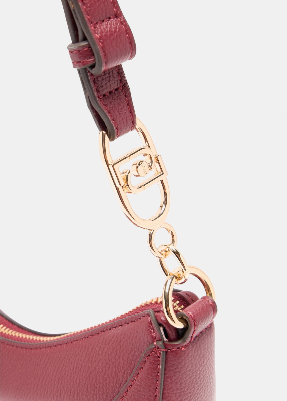 Borsa a Spalla Media con Charm / Bordeaux