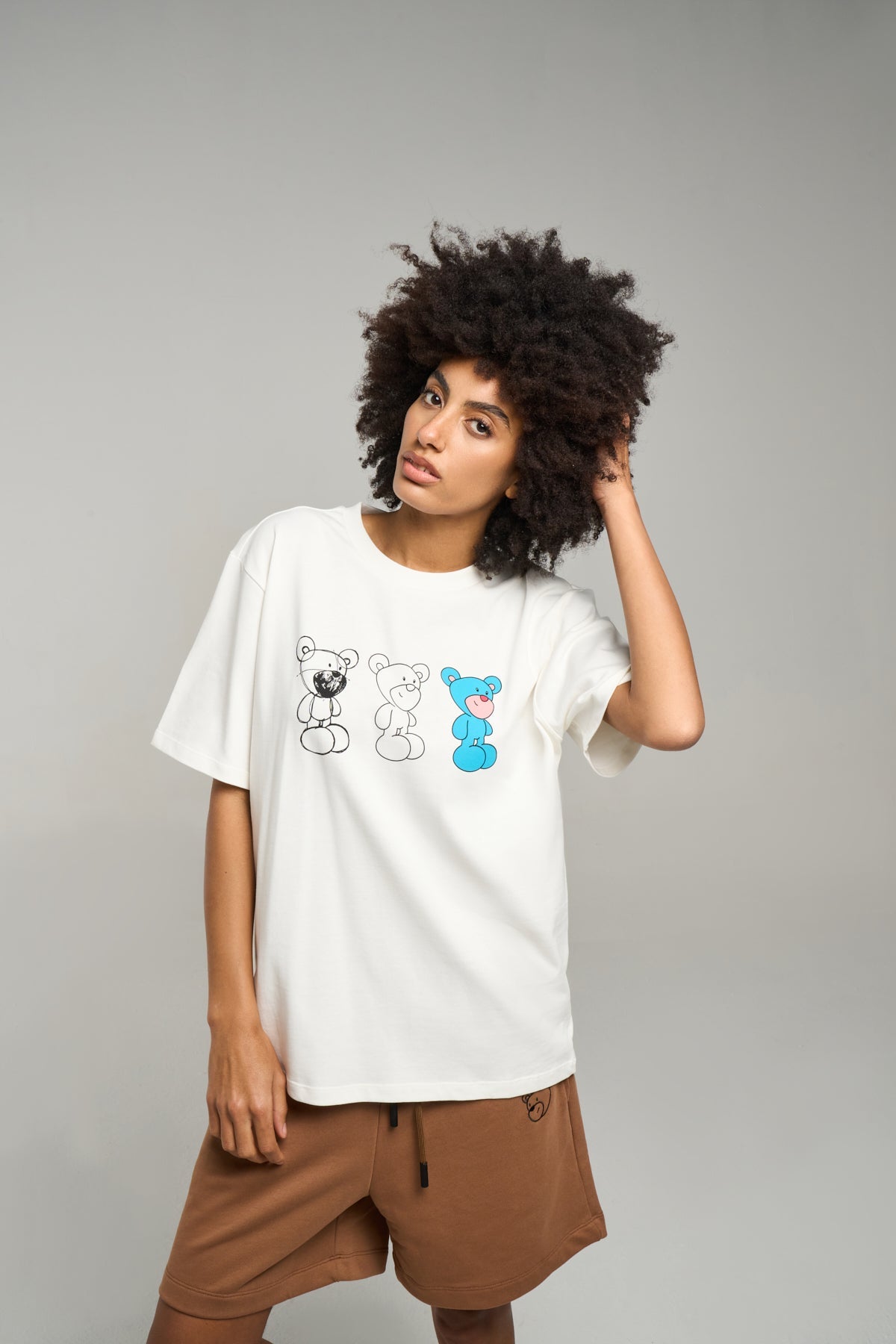 T-Shirt con Logo Sketchbook / Bianco - Ideal Moda
