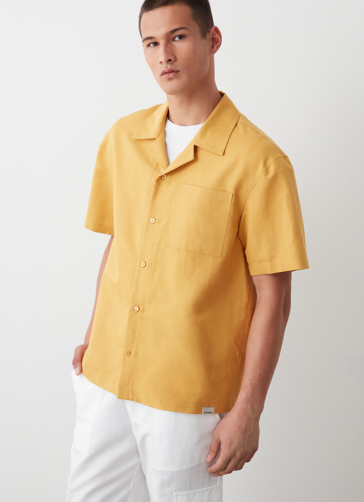 Camicia in Misto Lino / Giallo - Ideal Moda