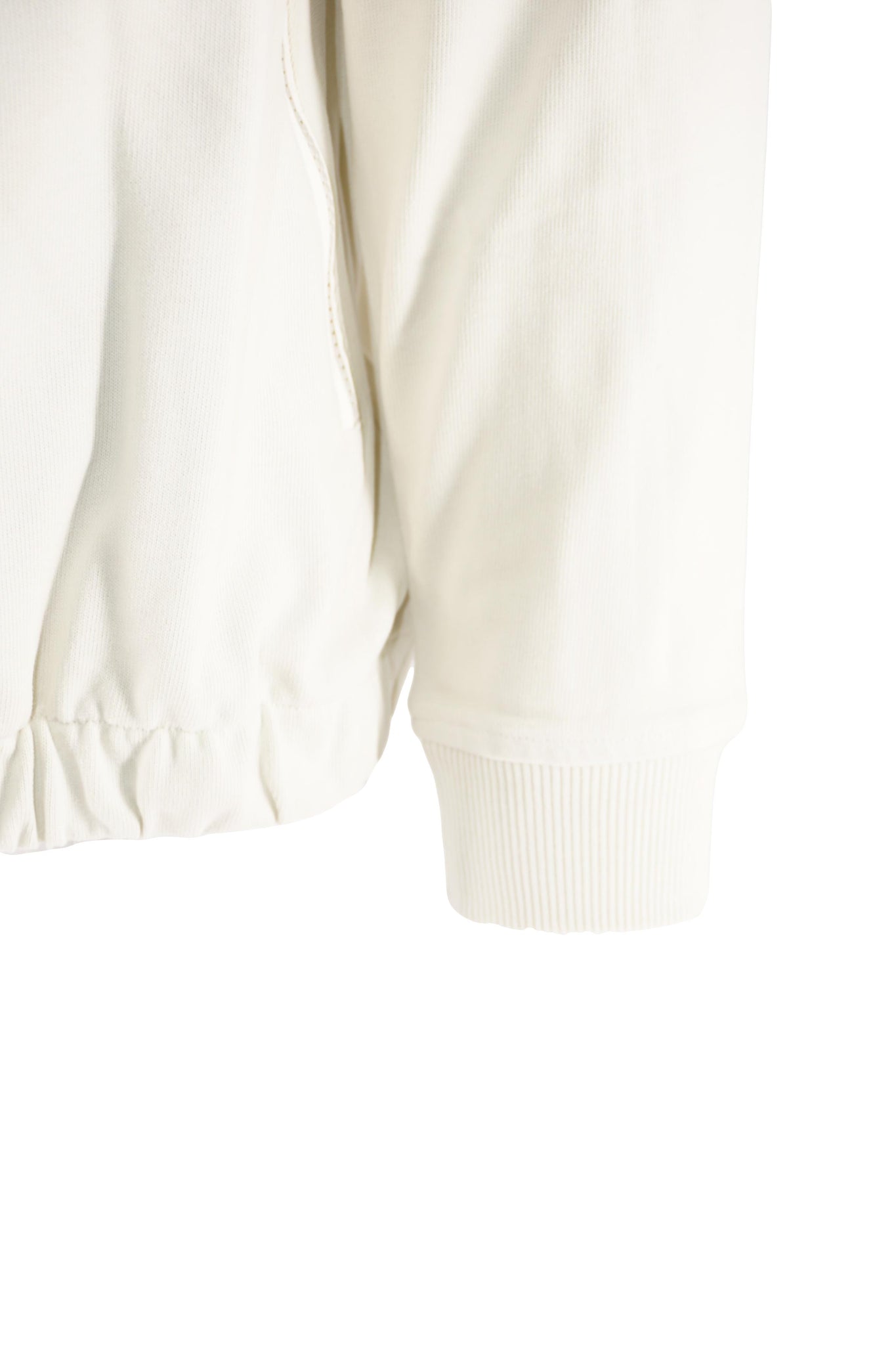 Felpa con Cappuccio in Nylon / Bianco - Ideal Moda