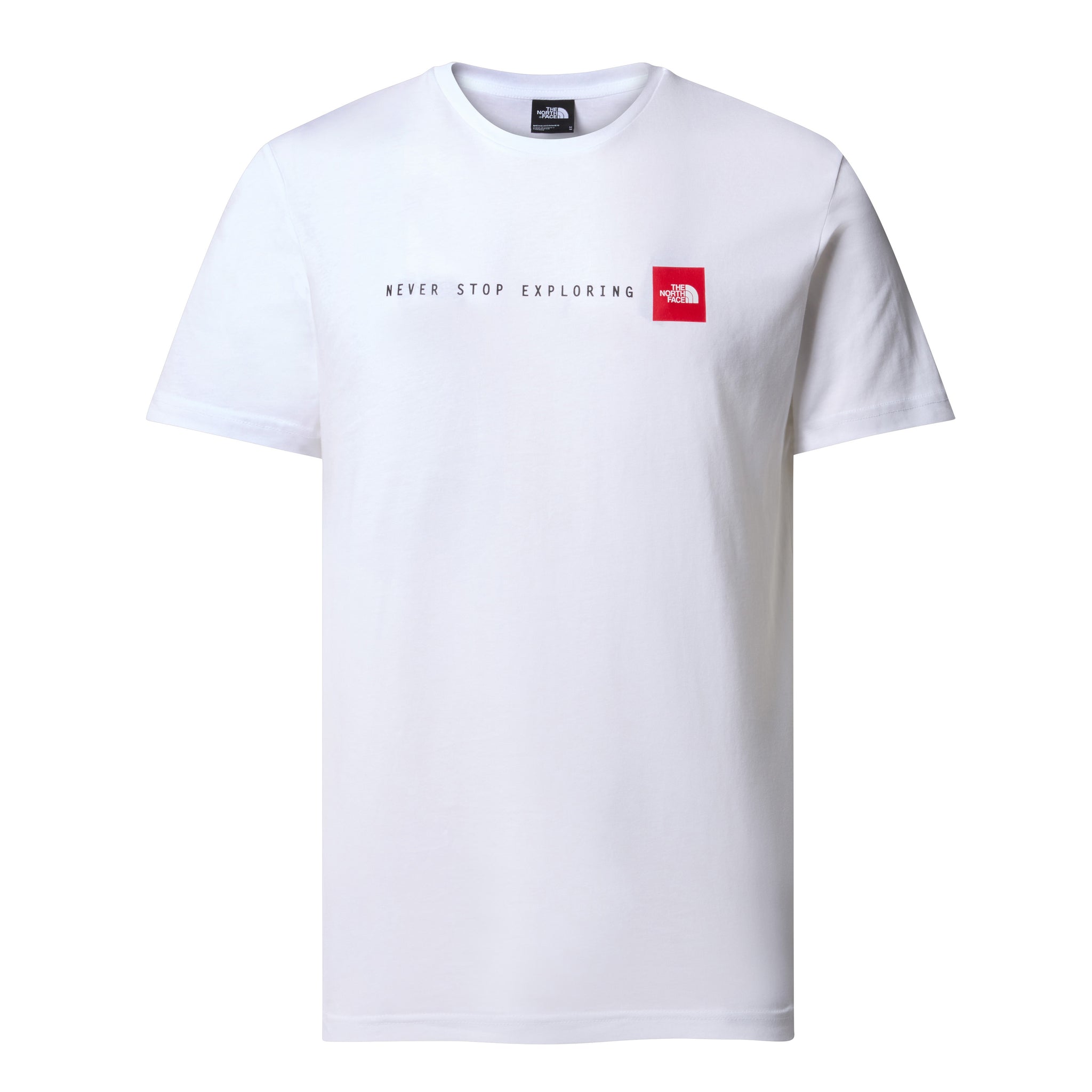 T-Shirt Never Stop Wearing con Logo / Bianco - Ideal Moda