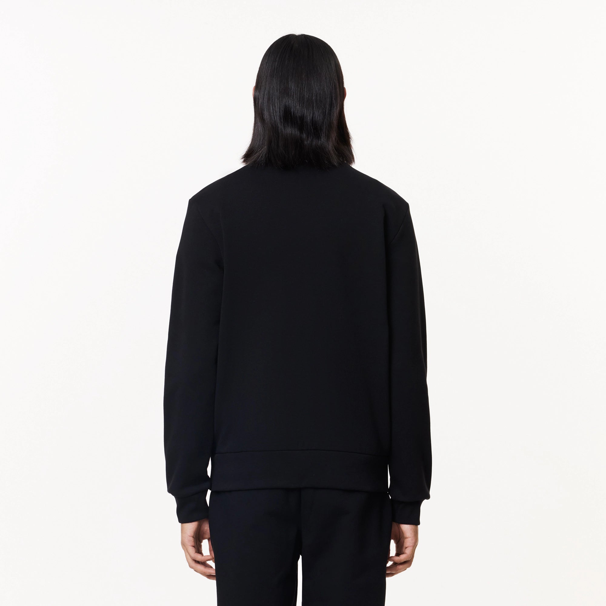 Felpa in Cotone con Logo Frontale / Nero - Ideal Moda