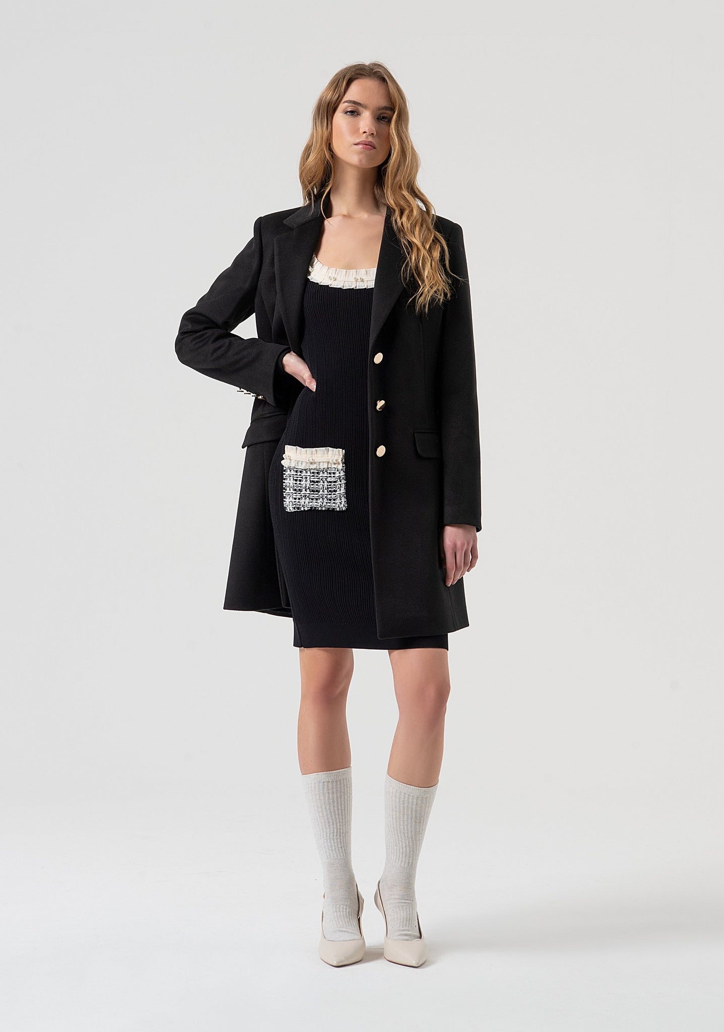 Cappotto Slim Monopetto / Nero