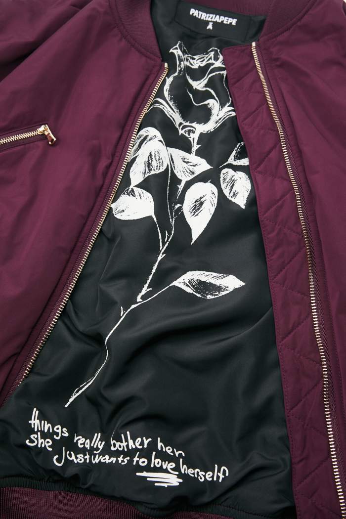Bomber Over con Maniche / Bordeaux