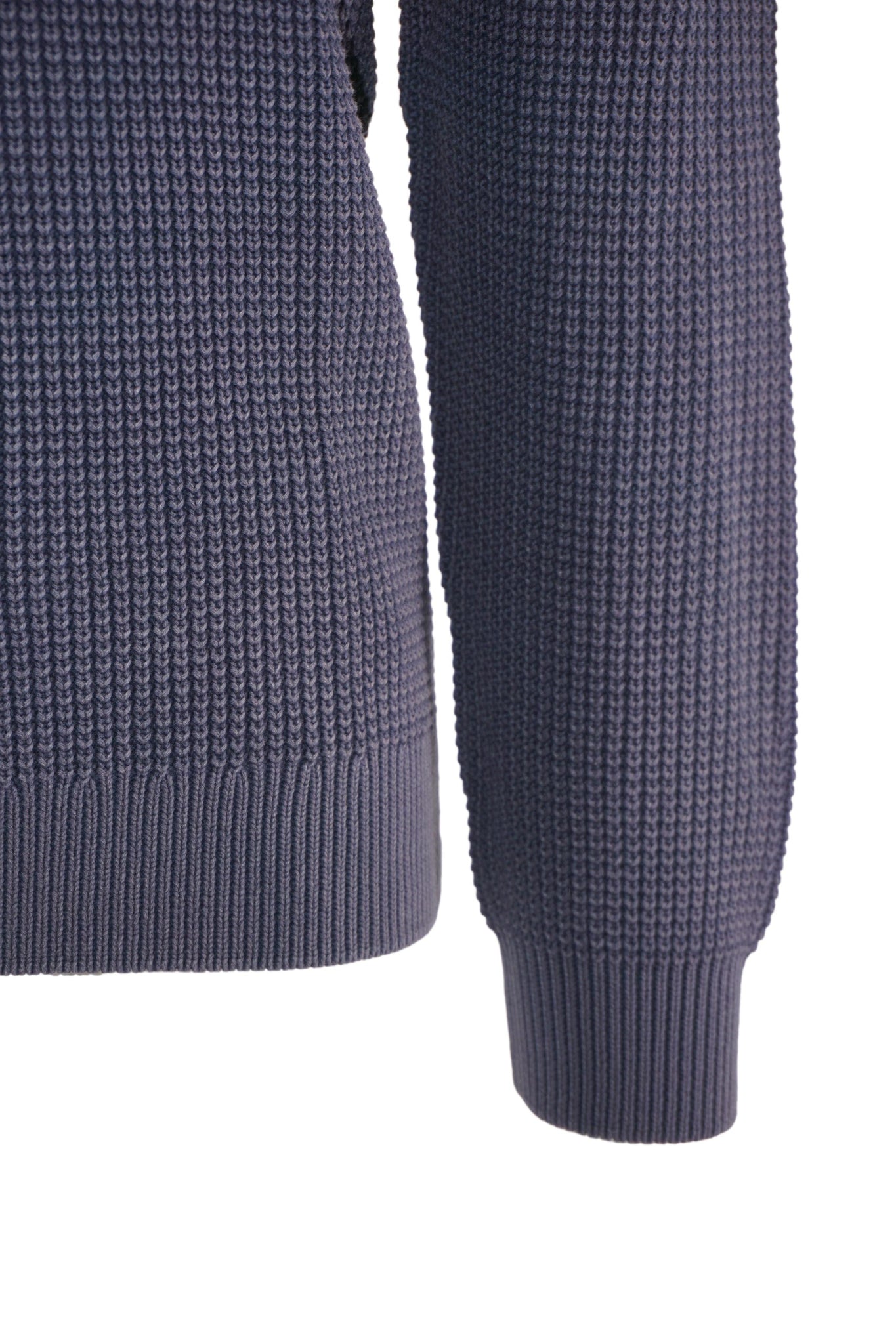 Maglia Girocollo con Tramatura / Blu - Ideal Moda