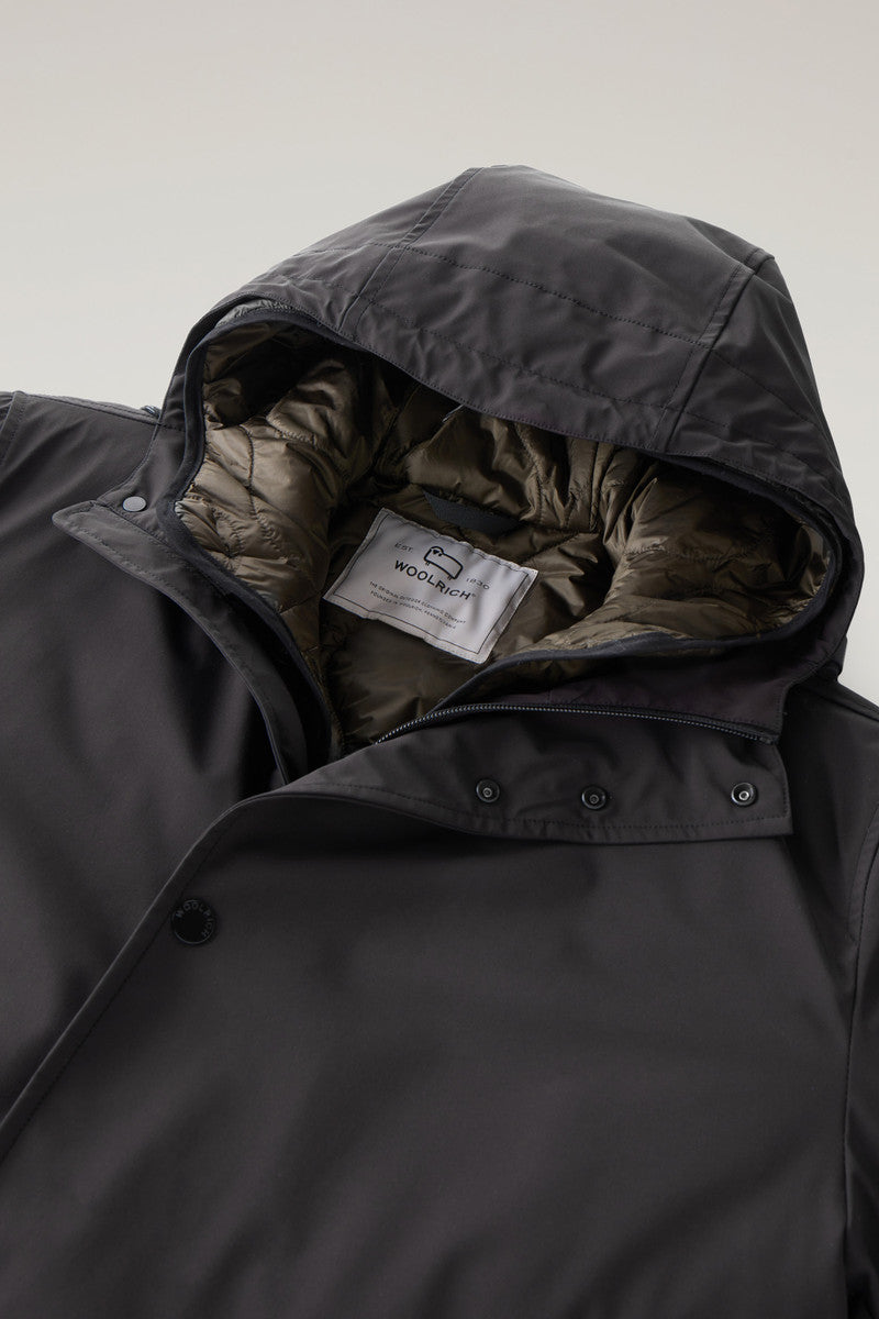 Cappotto 3 in 1 in Nylon Elasticizzato / Nero - Ideal Moda