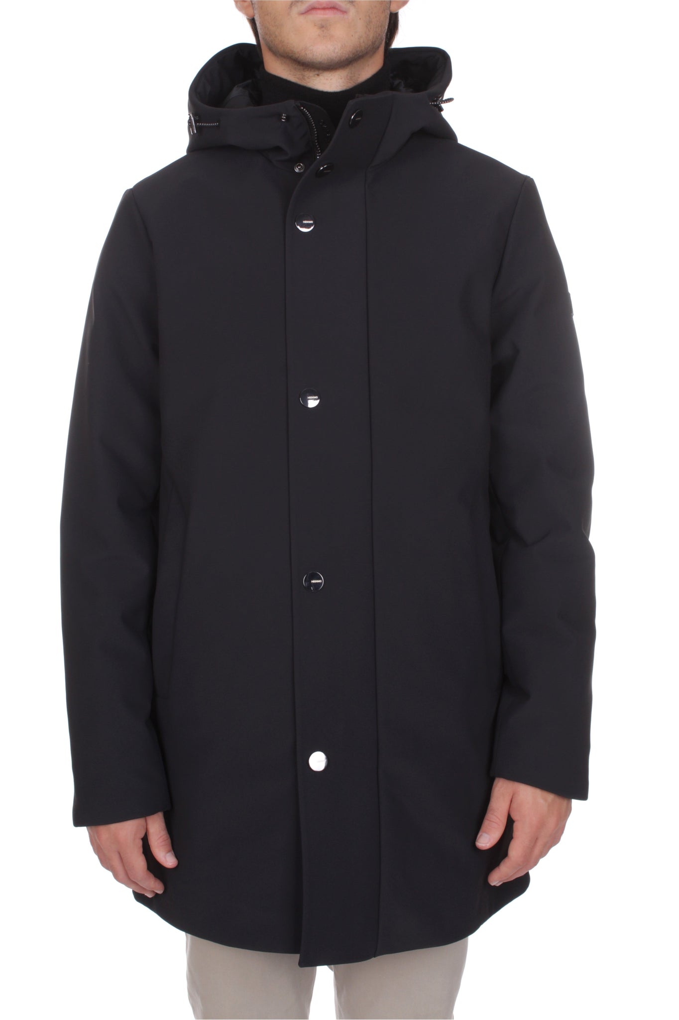 Giubbino Parka Stretch in Nylon / Nero