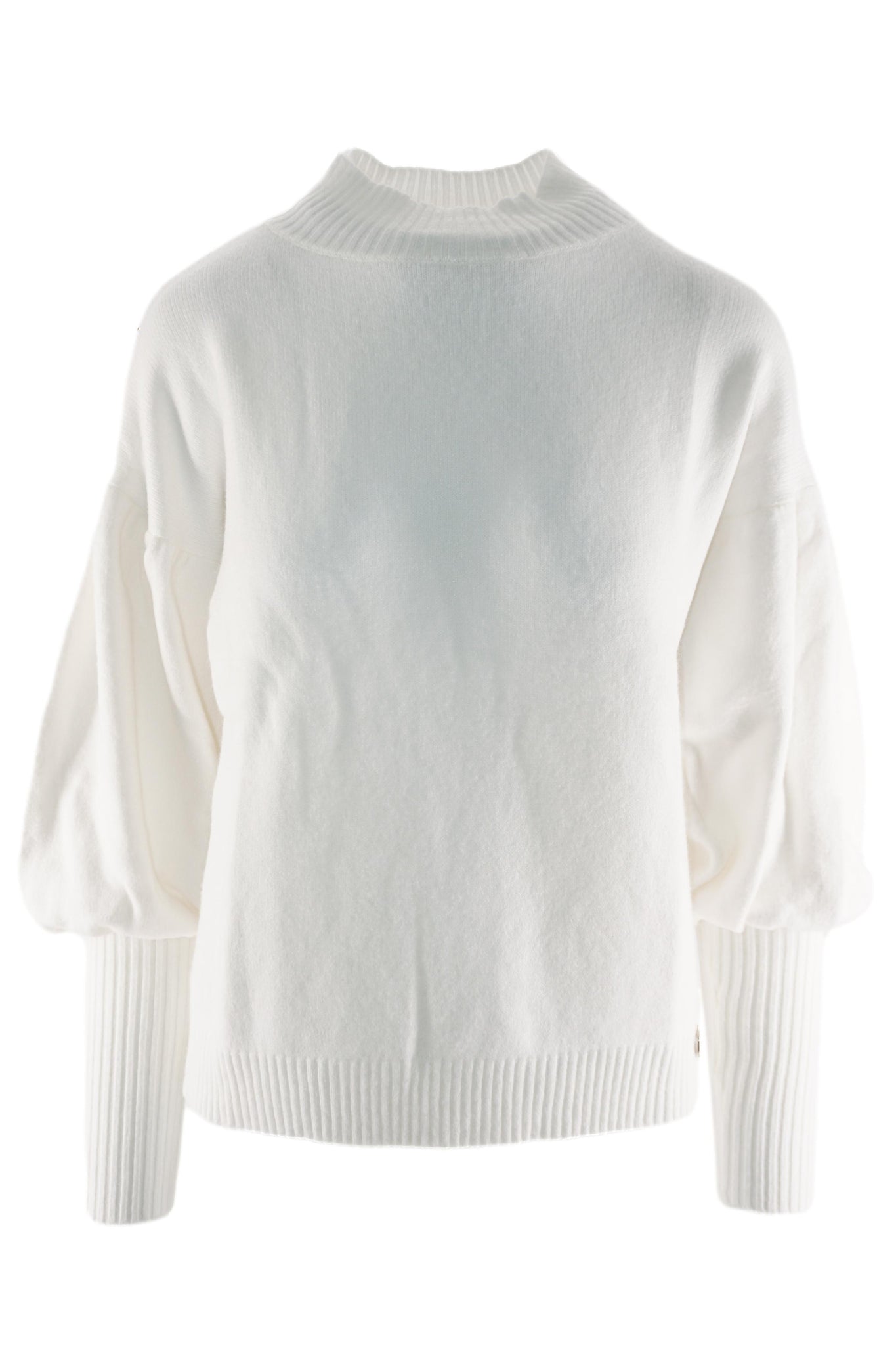 Maglia con Maniche a Palloncino / Bianco - Ideal Moda