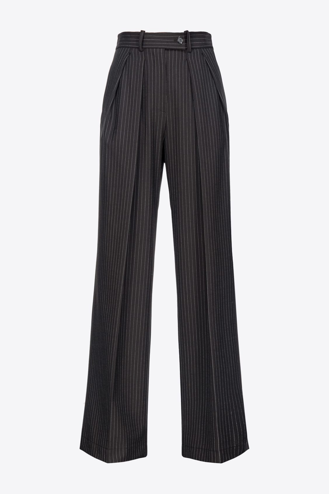 Pantalone Palazzo Gessato / Nero - Ideal Moda