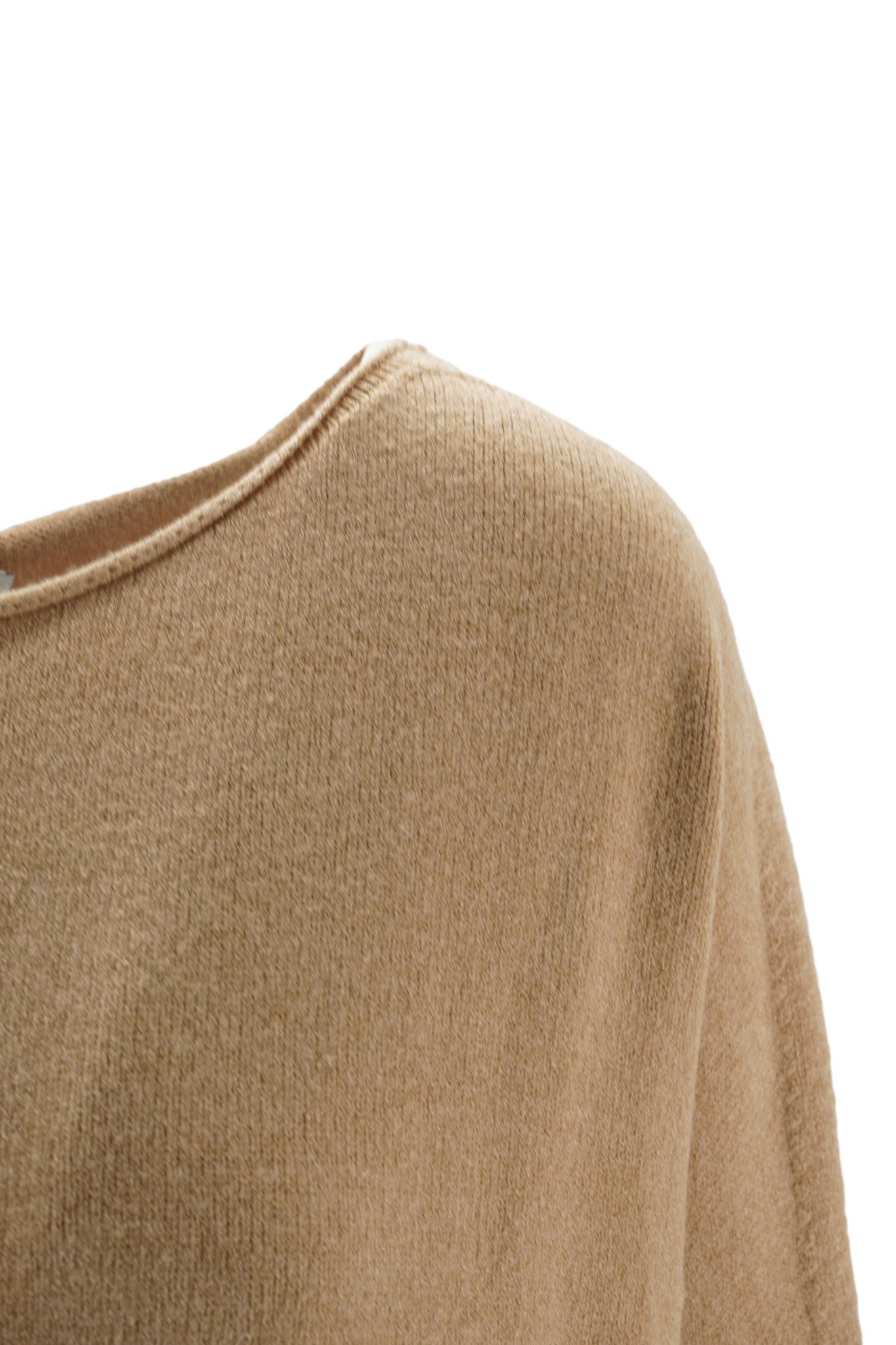 Maglia Girocollo Boxy Fit / Beige - Ideal Moda