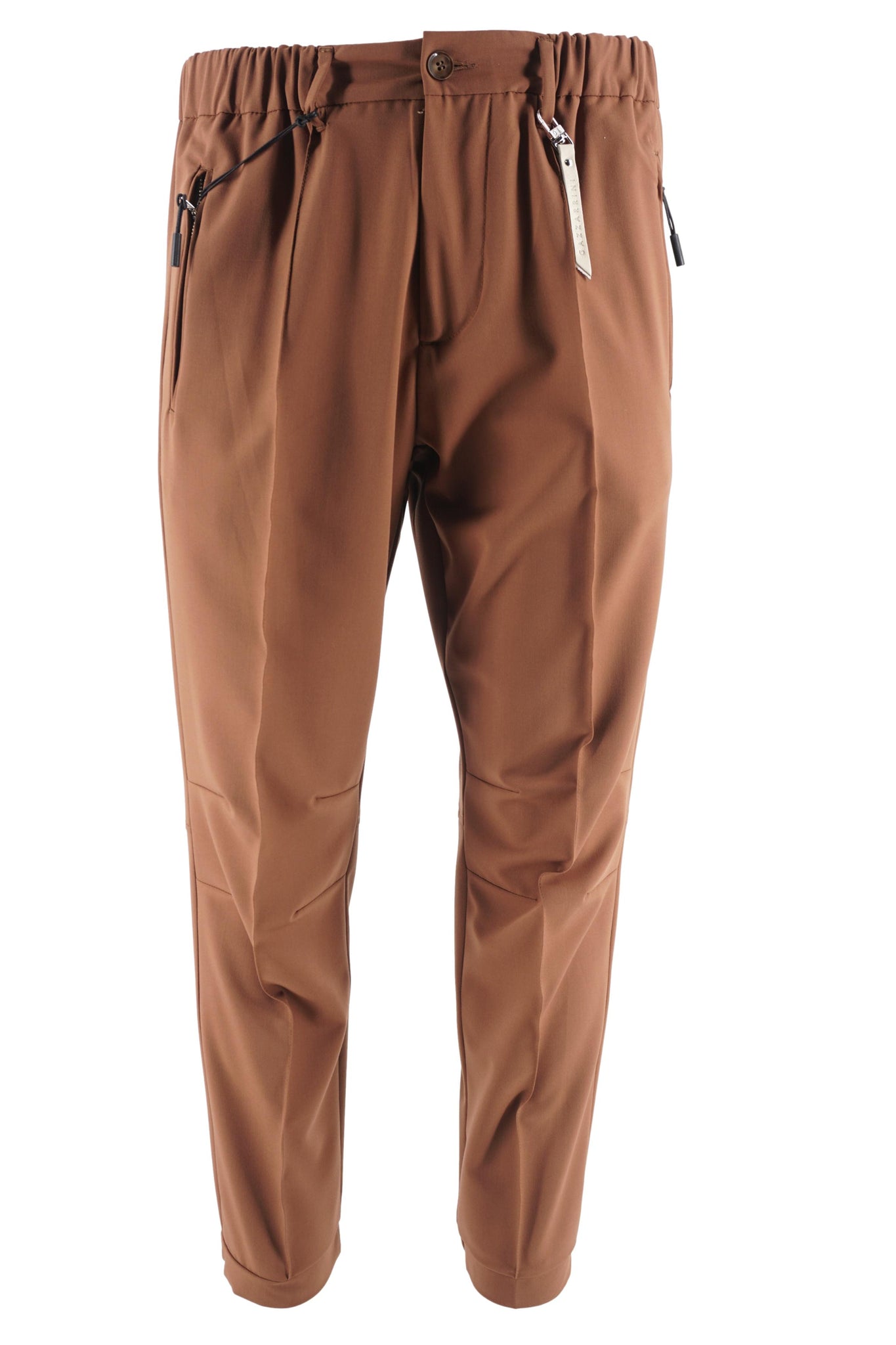 Pantalone Jogger in Tessuto Tecnico / Marrone - Ideal Moda