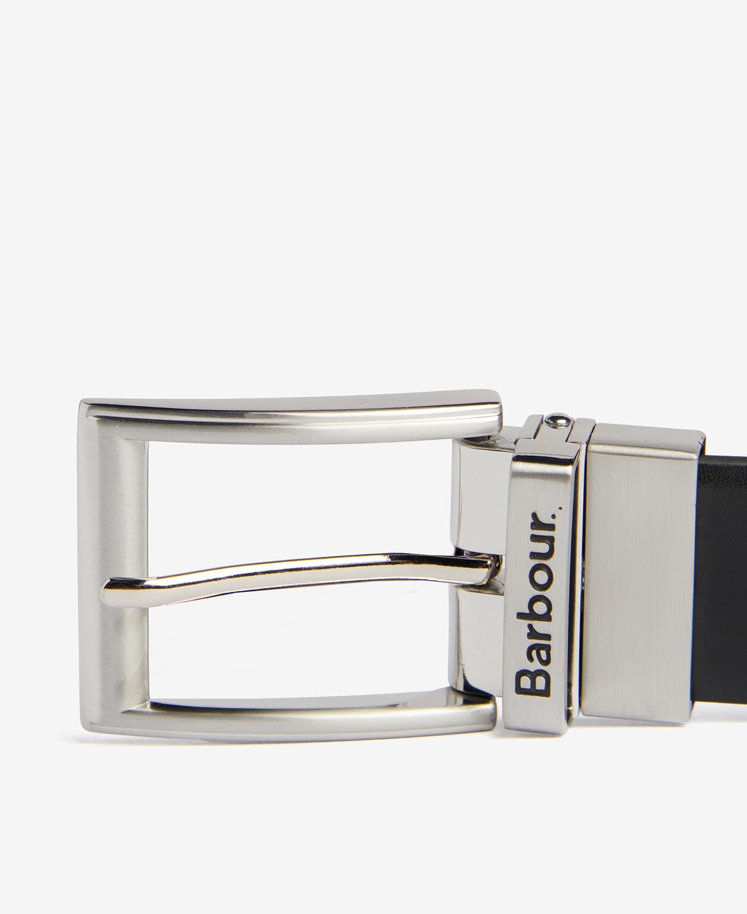 Cintura Reversibile in Pelle / Nero - Ideal Moda
