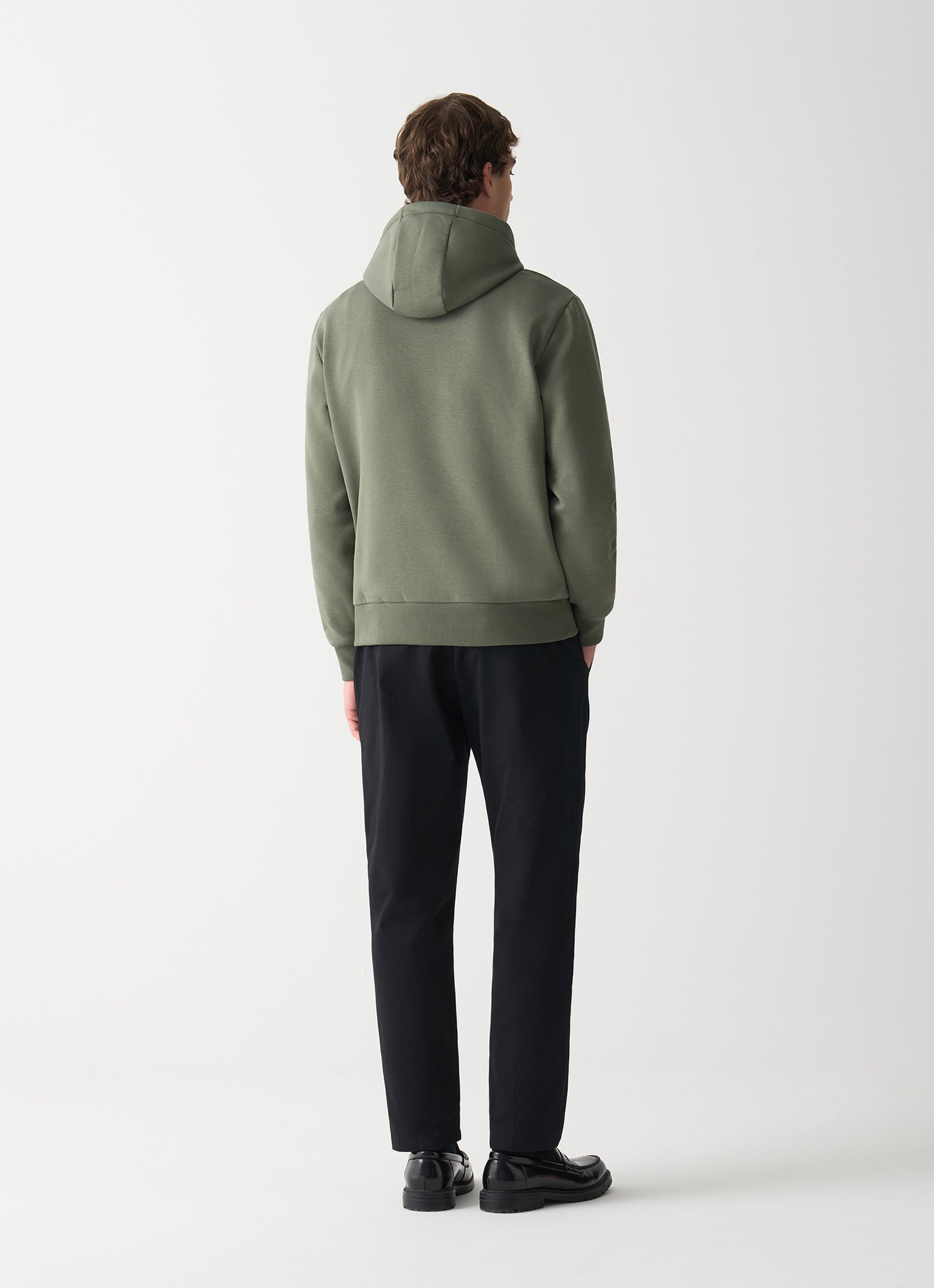 Felpa con Cappuccio in Cotone / Verde